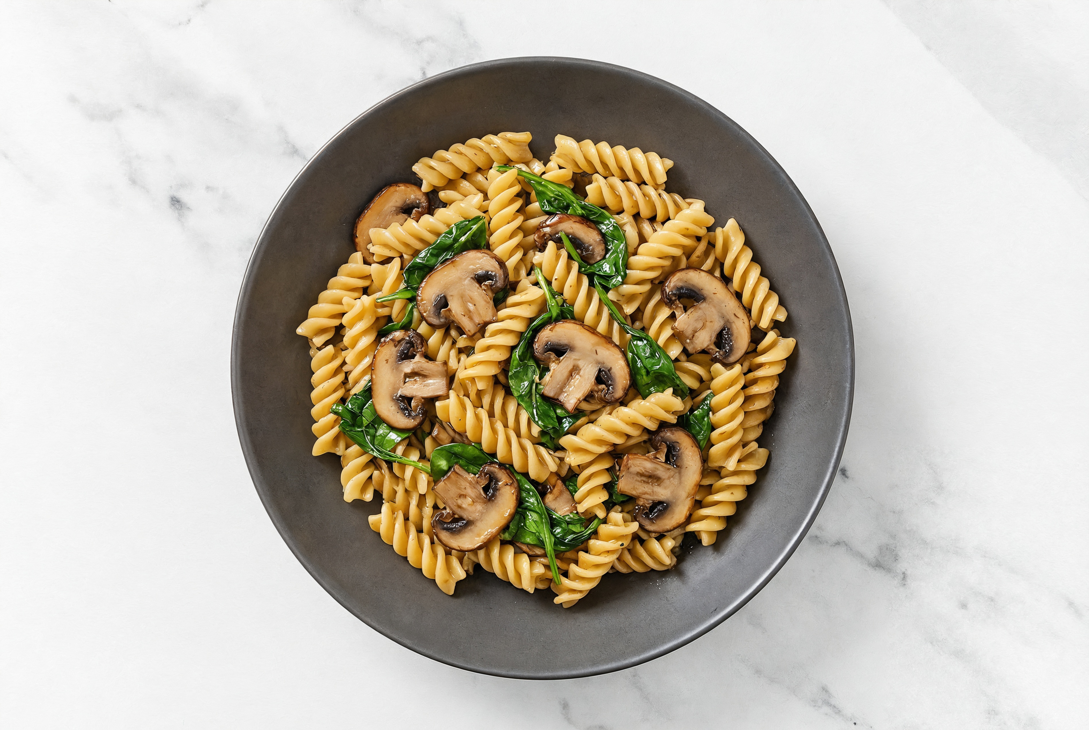Fusilli with Brown Salted Butter + Mushrooms