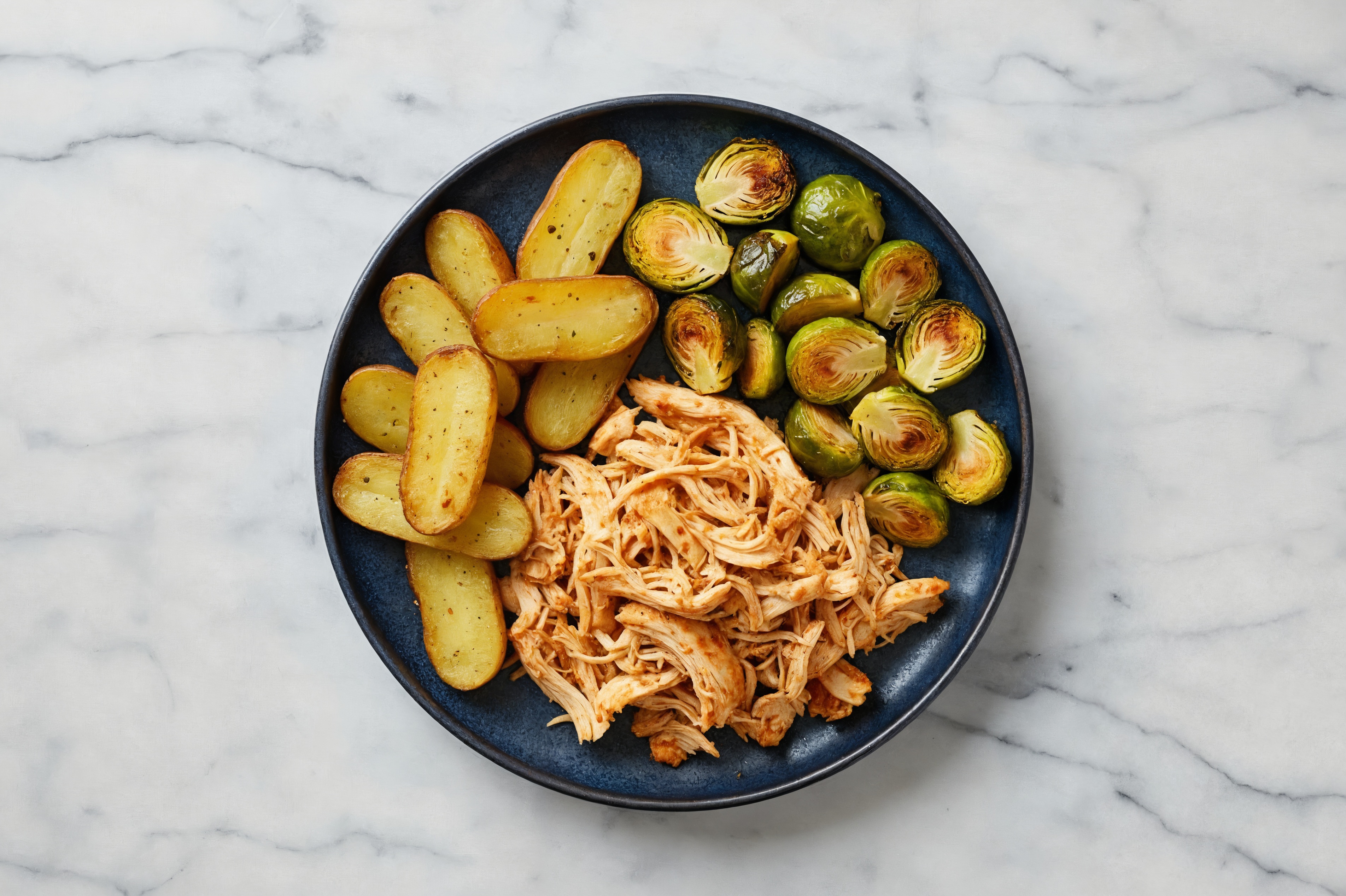 Chile Limon Chicken with Crispy Potatoes + Brussels