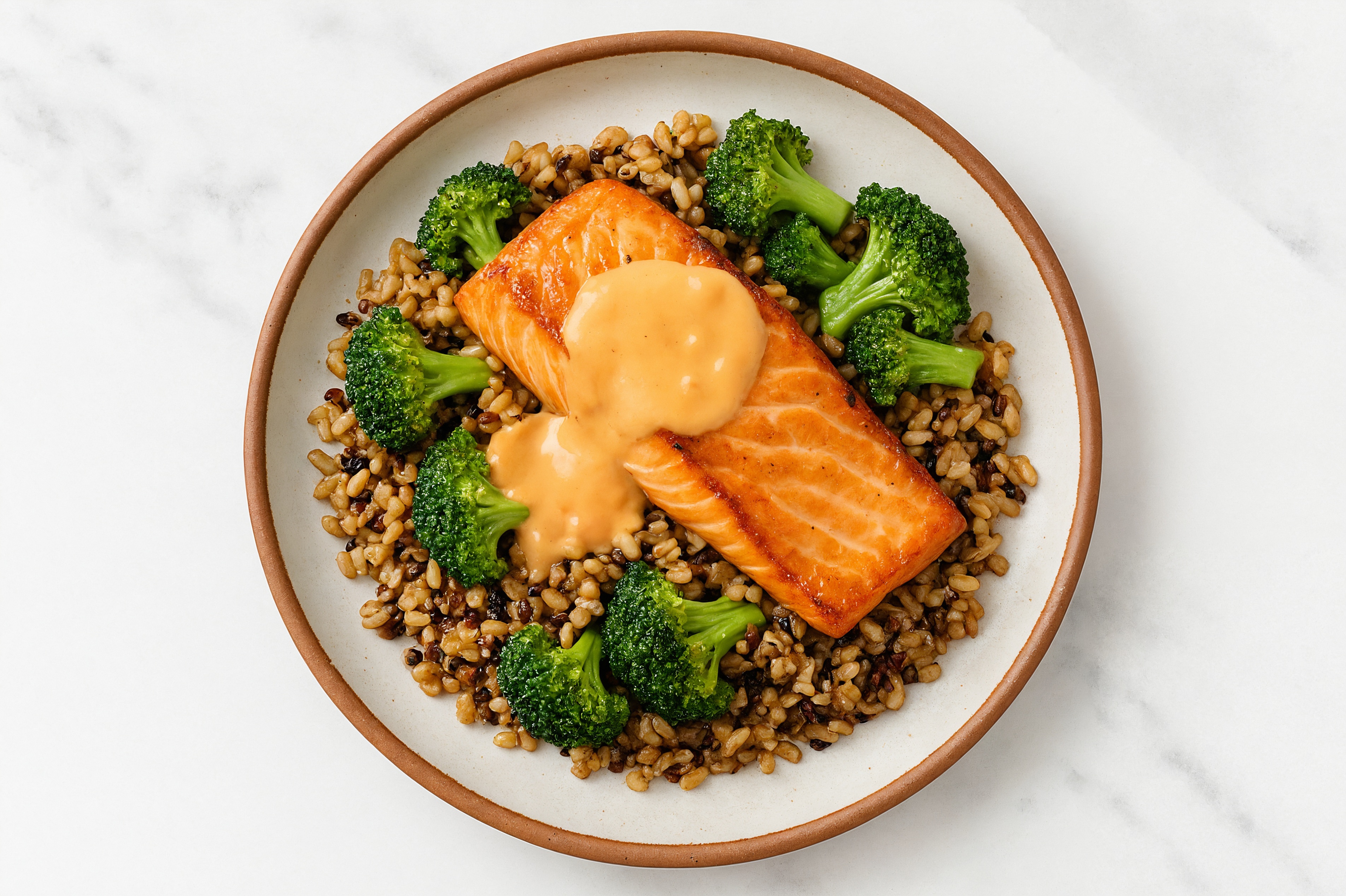 Atlantic Salmon & Broccoli Grain Bowl with Thousand Island