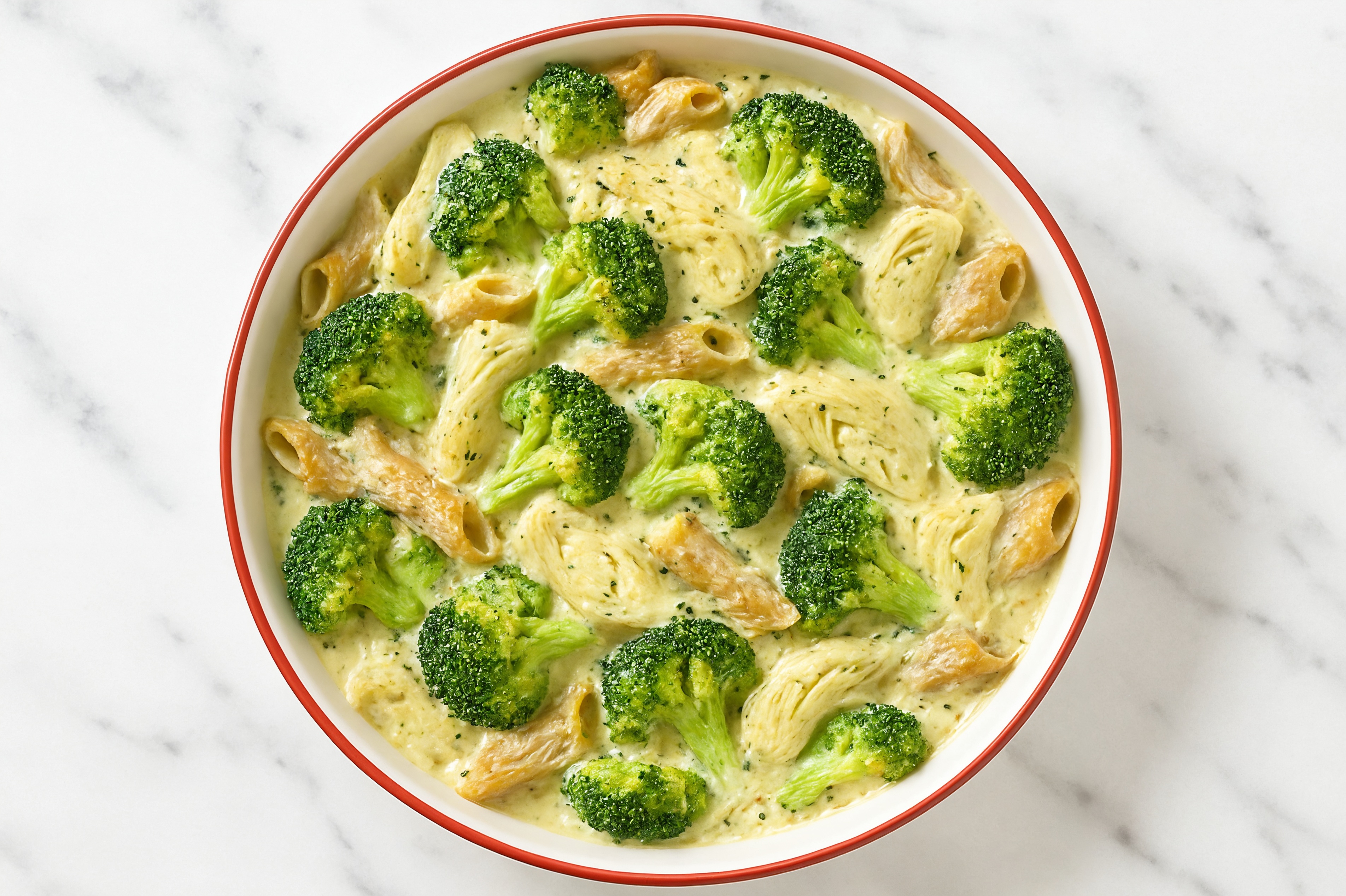  Creamy Herb White Sauce Broccoli Artichoke Pasta Bake