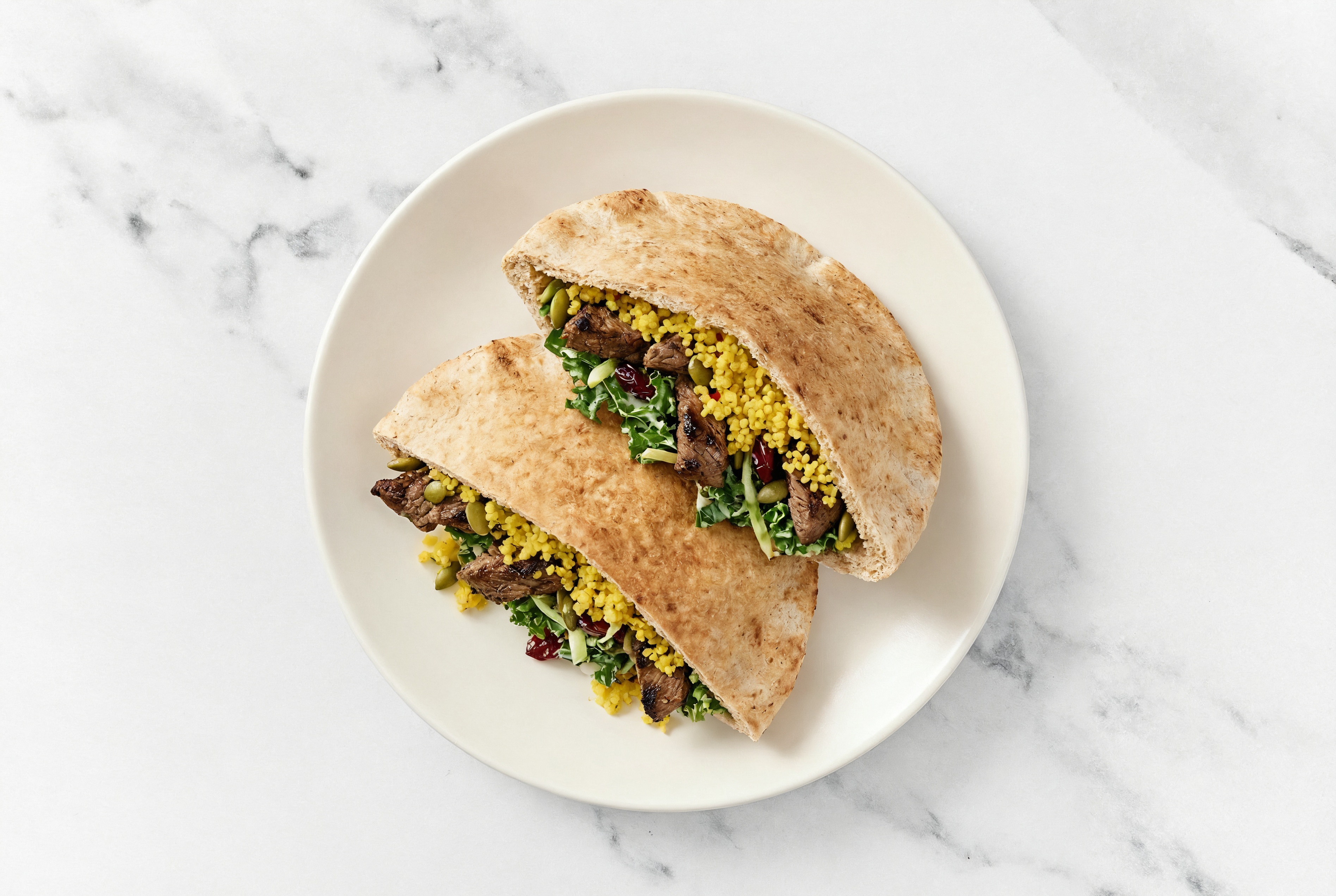 Beef Barbacoa + Sweet Kale Whole Grain Pita Pockets