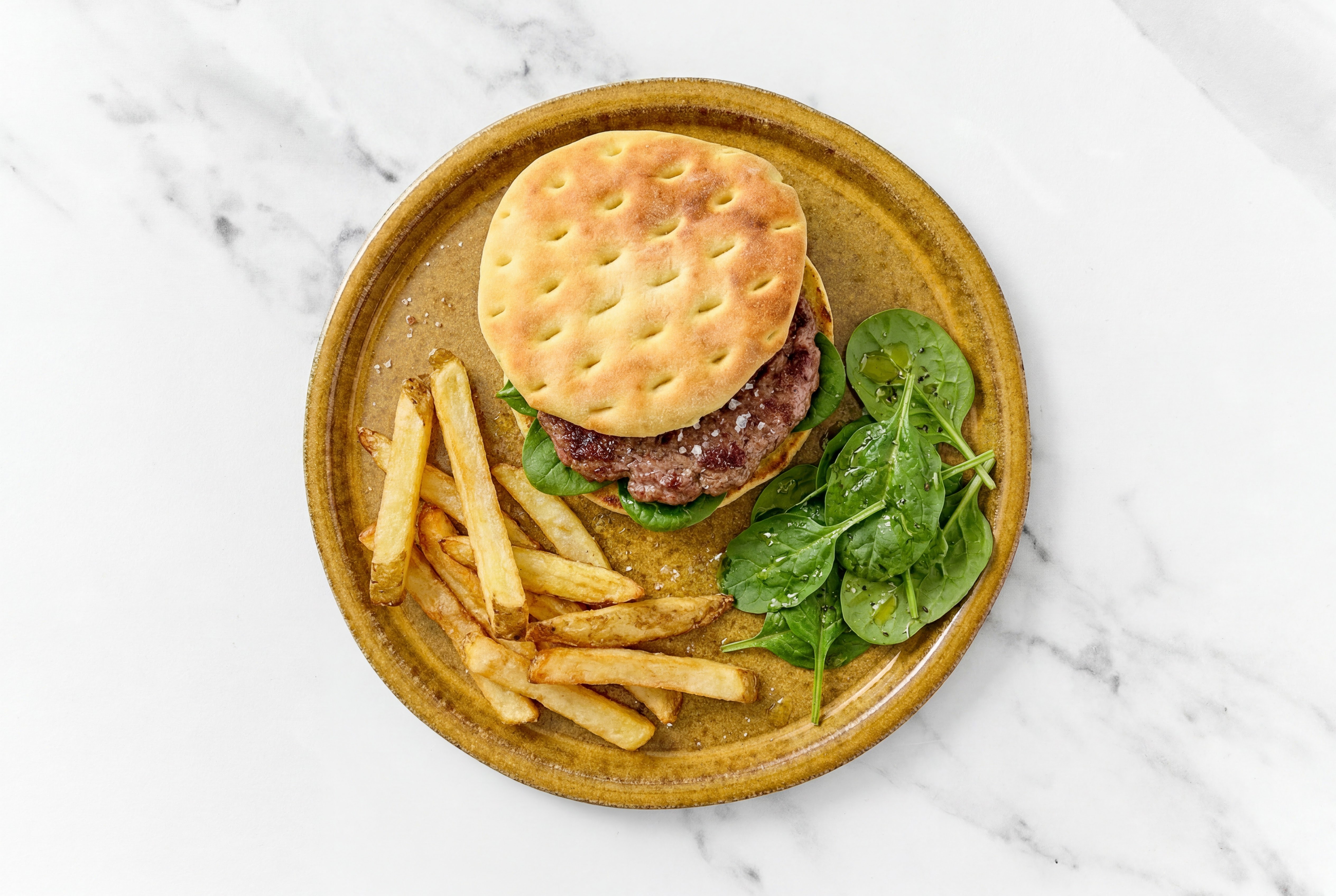 Sunny Burger with Russet Microwave-Ready Potato Fries