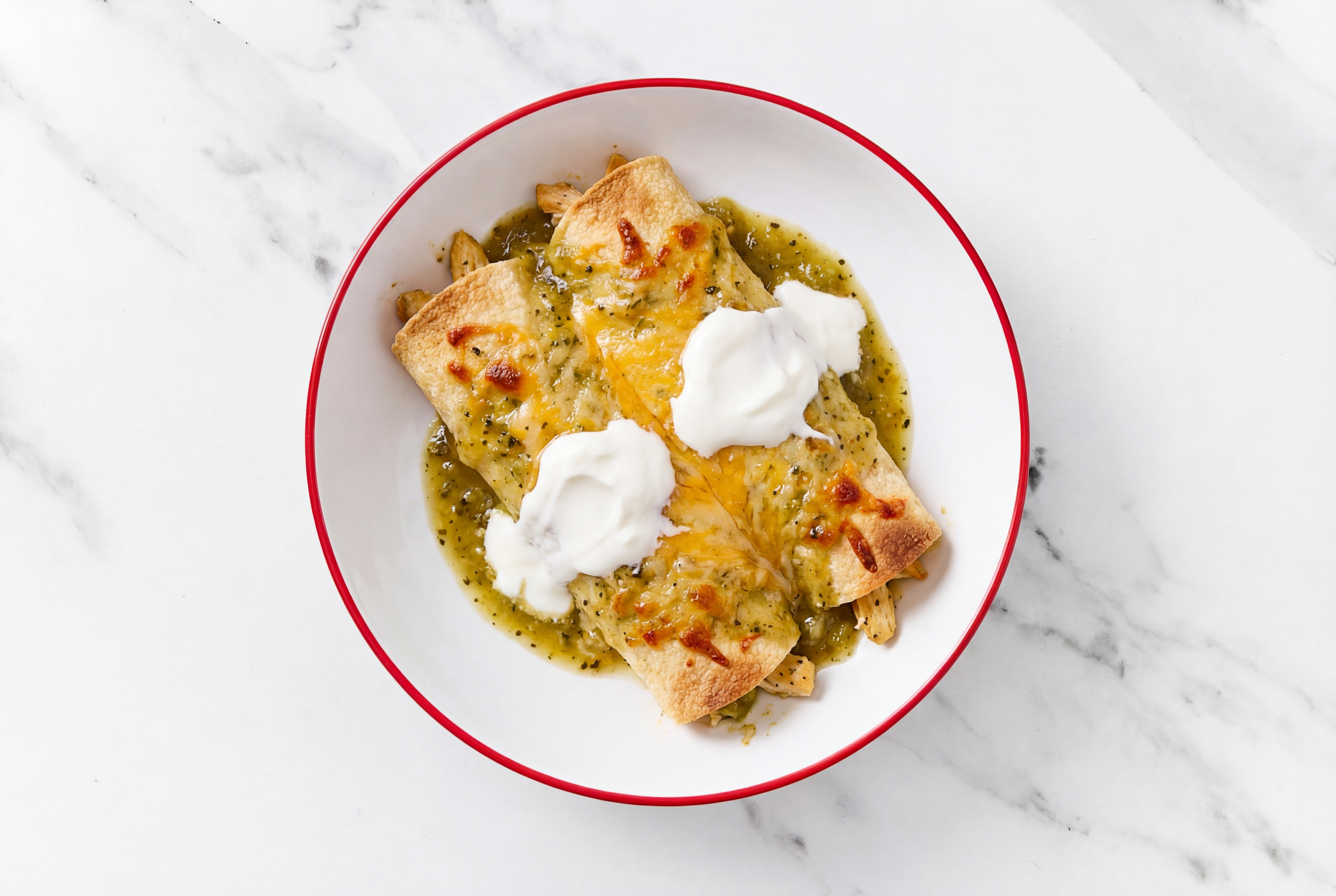  Keto-Friendly Green Chile Chicken Enchiladas with Sharp Cheddar Bar