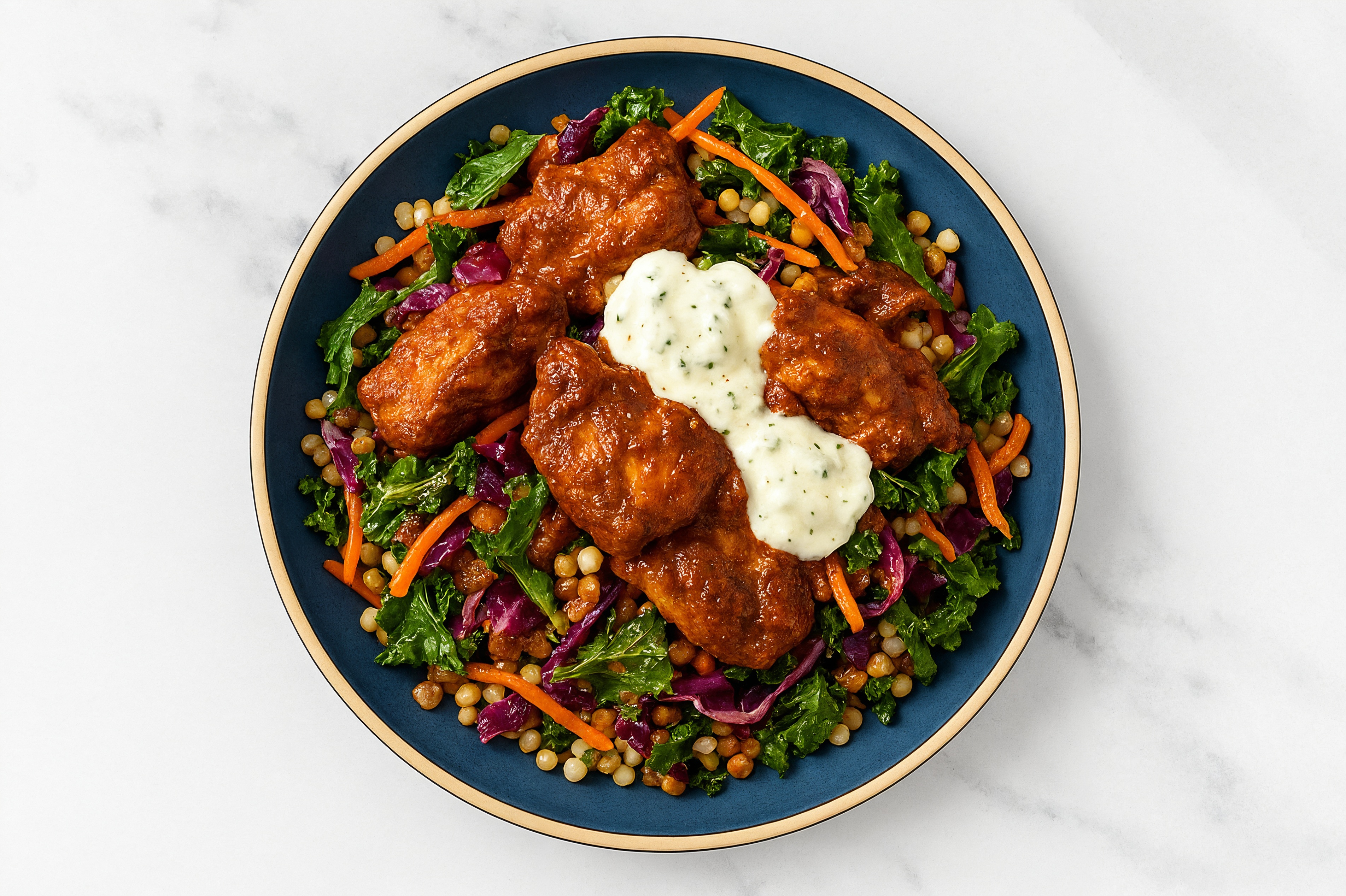 Bazaar-Style Chicken Tandoori Bowl with Dairy-Free Tzatziki