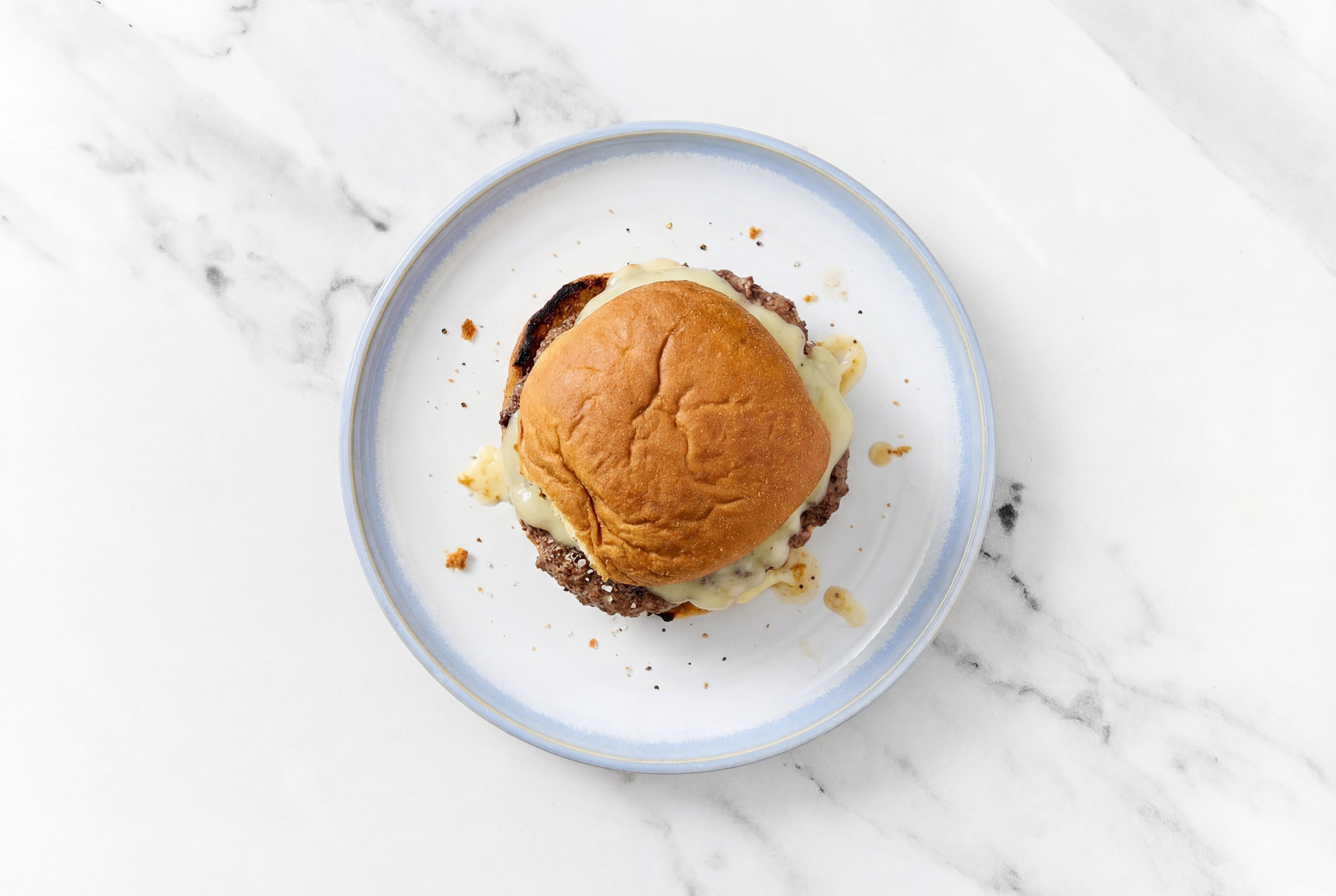 Provolone Beef Burger on GF Buns