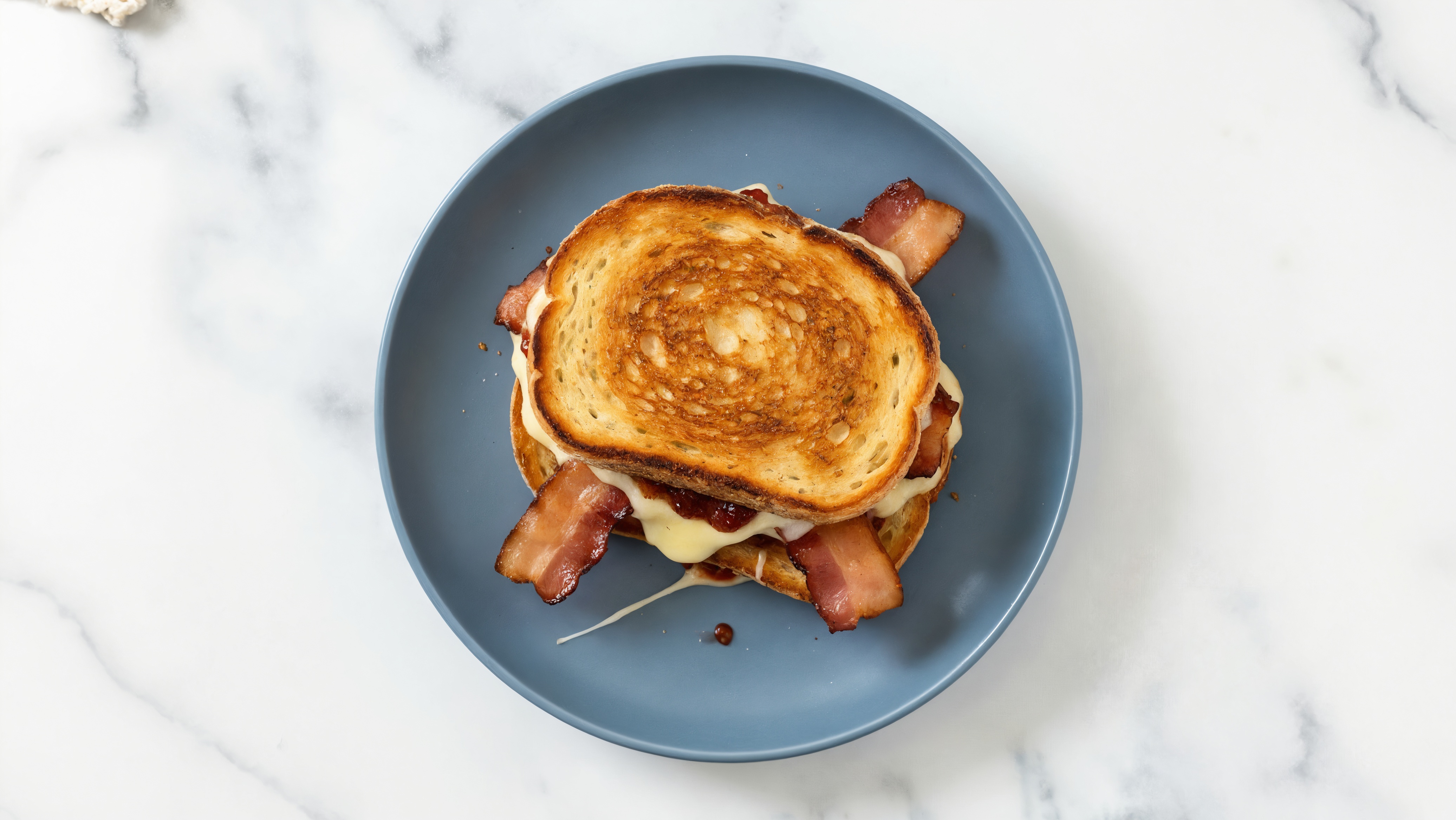 Maple Bacon, Havarti + Strawberry Jam Sourdough Grilled Cheese