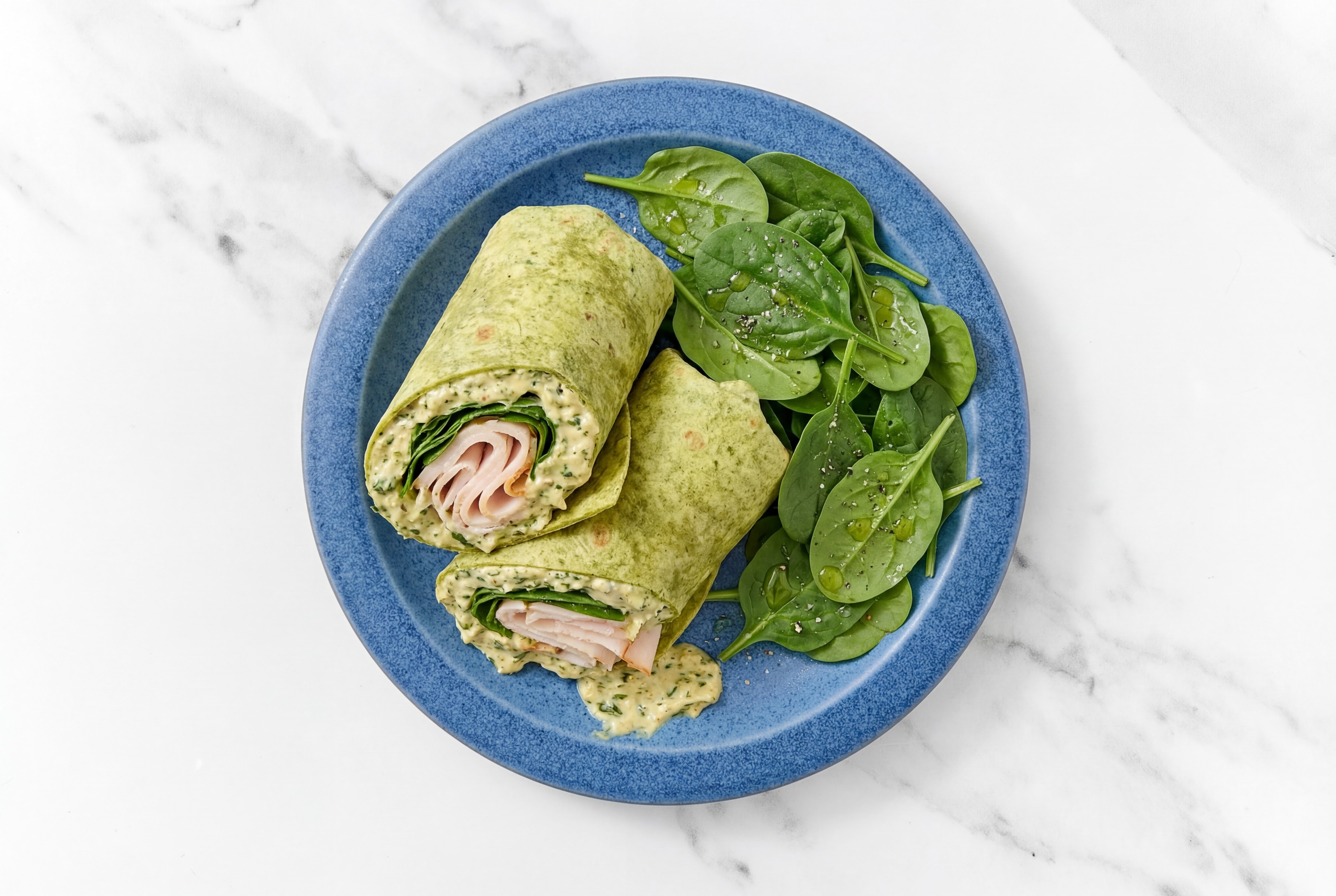 Spinach Tortilla Artichoke Honey Roasted Turkey Breast Sliced Wrap