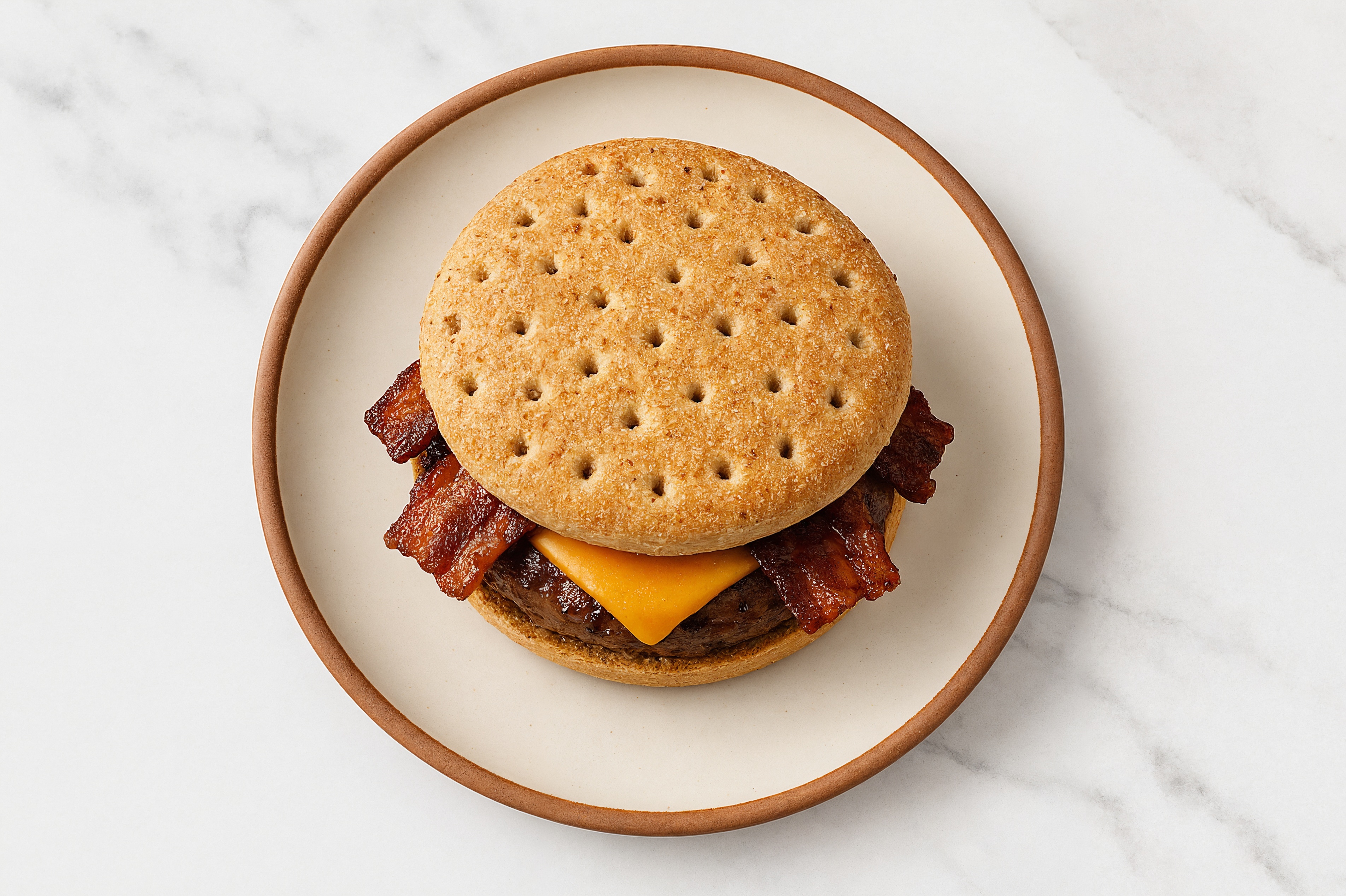 Juicy MyBacon Cheeseburger with Ground Beef Patties