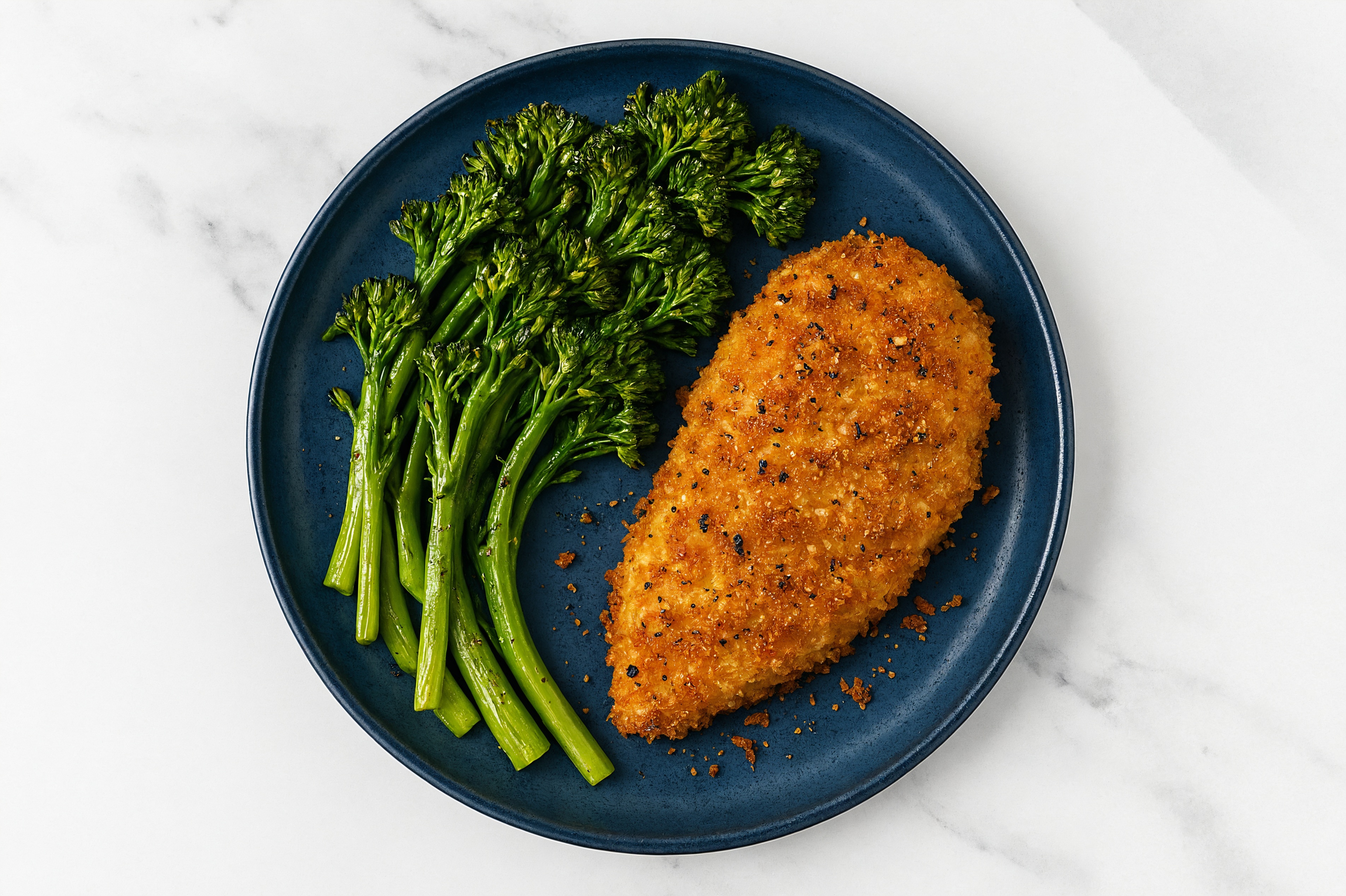 Oven-Roasted Chicken Schnitzel + Broccoli