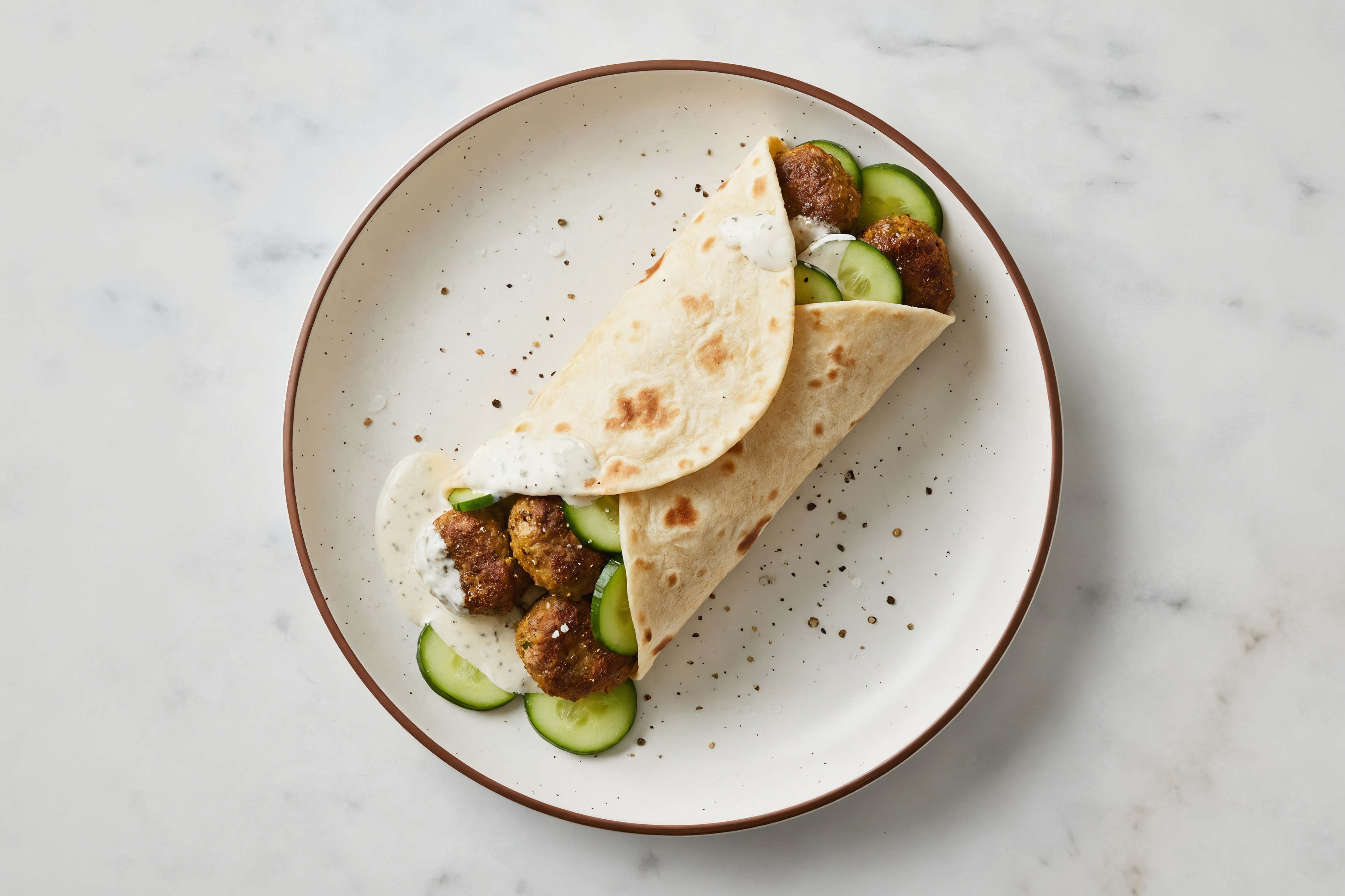 Lamb Kofta Lavash Wrap with Madras Curry Powder