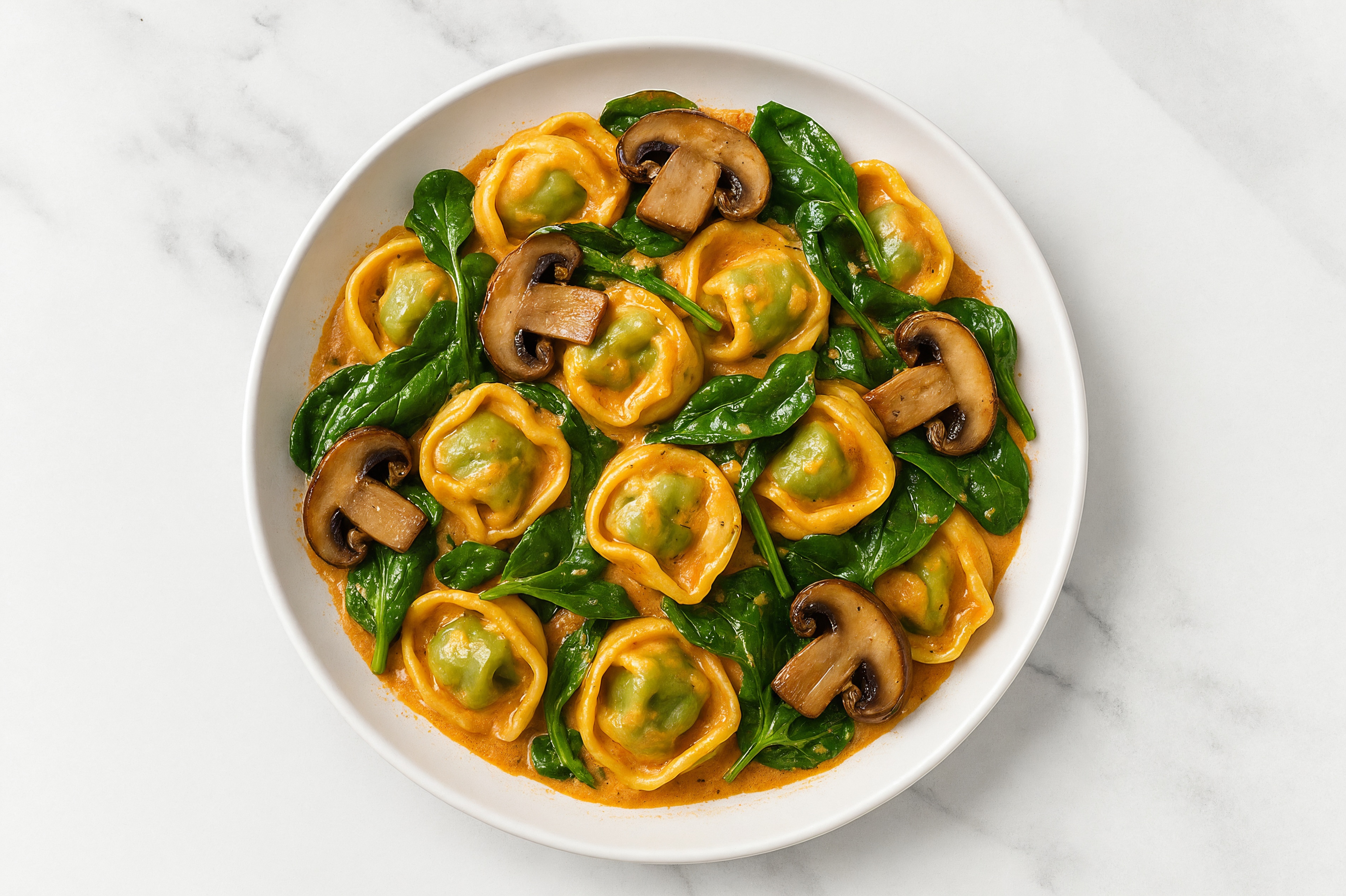 Creamy Vodka Cheese Tortellini with Mushrooms
