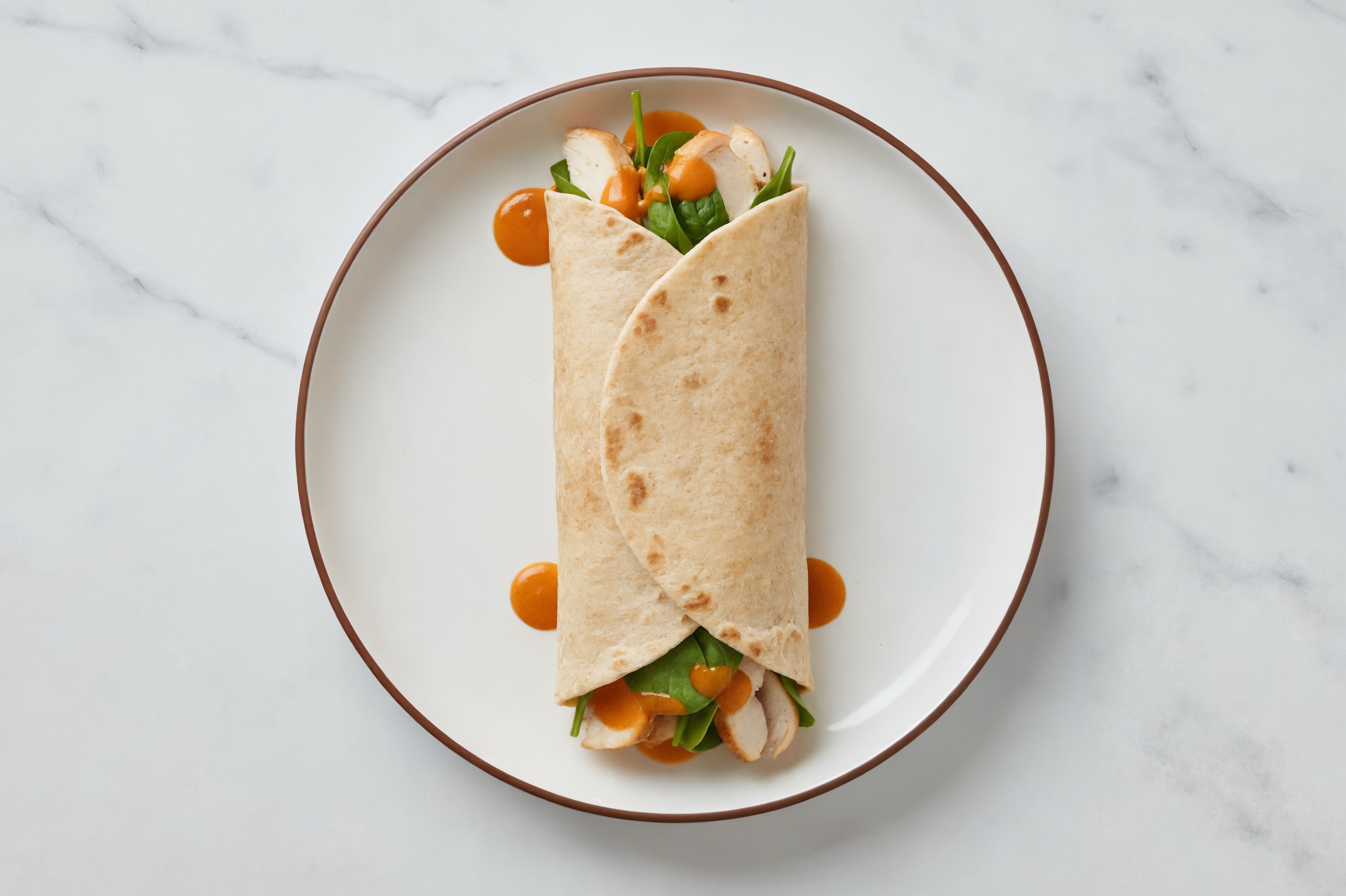  Buffalo Chicken Wrap with Baby Spinach