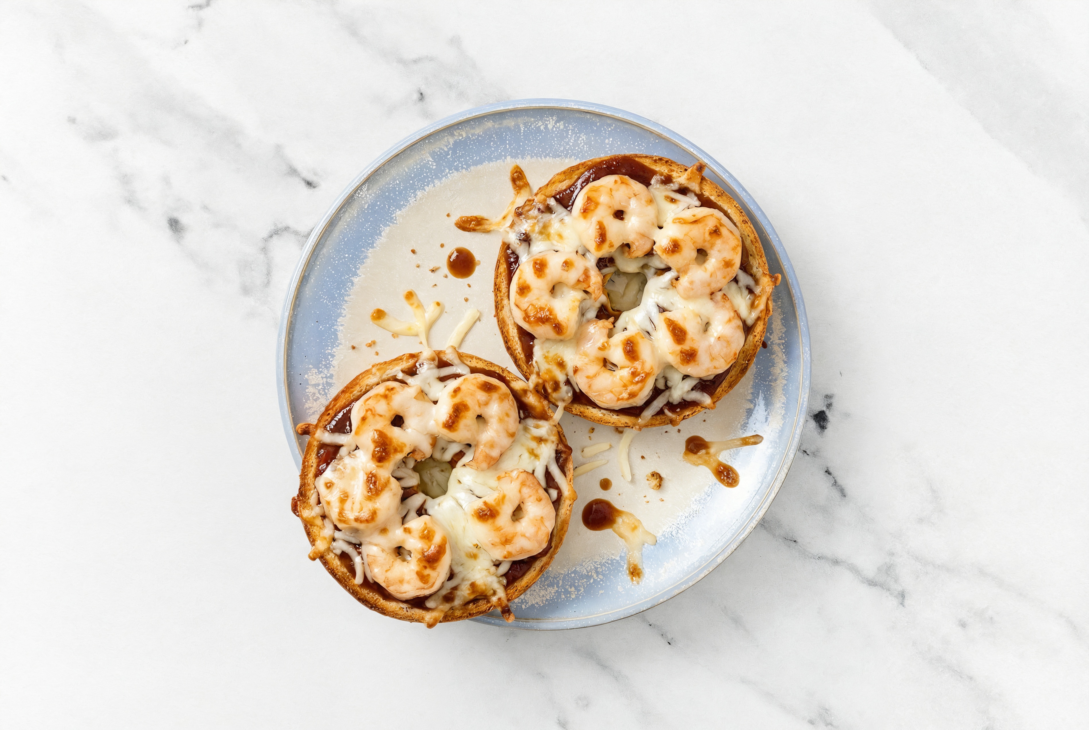 BBQ Shrimp Pizza Gluten-Free Plain Bagels
