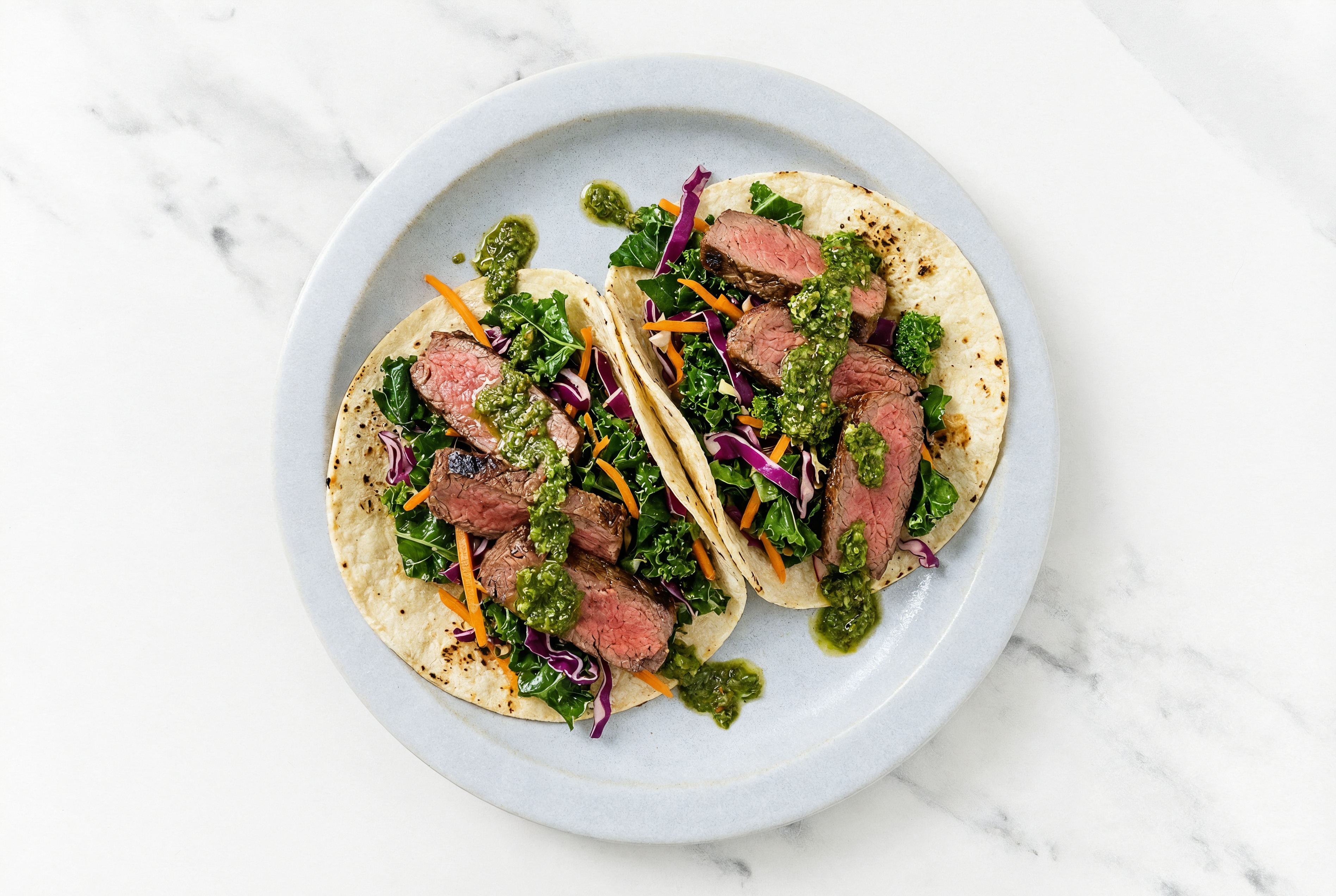 Technicolor Steak Chimichurri Tacos