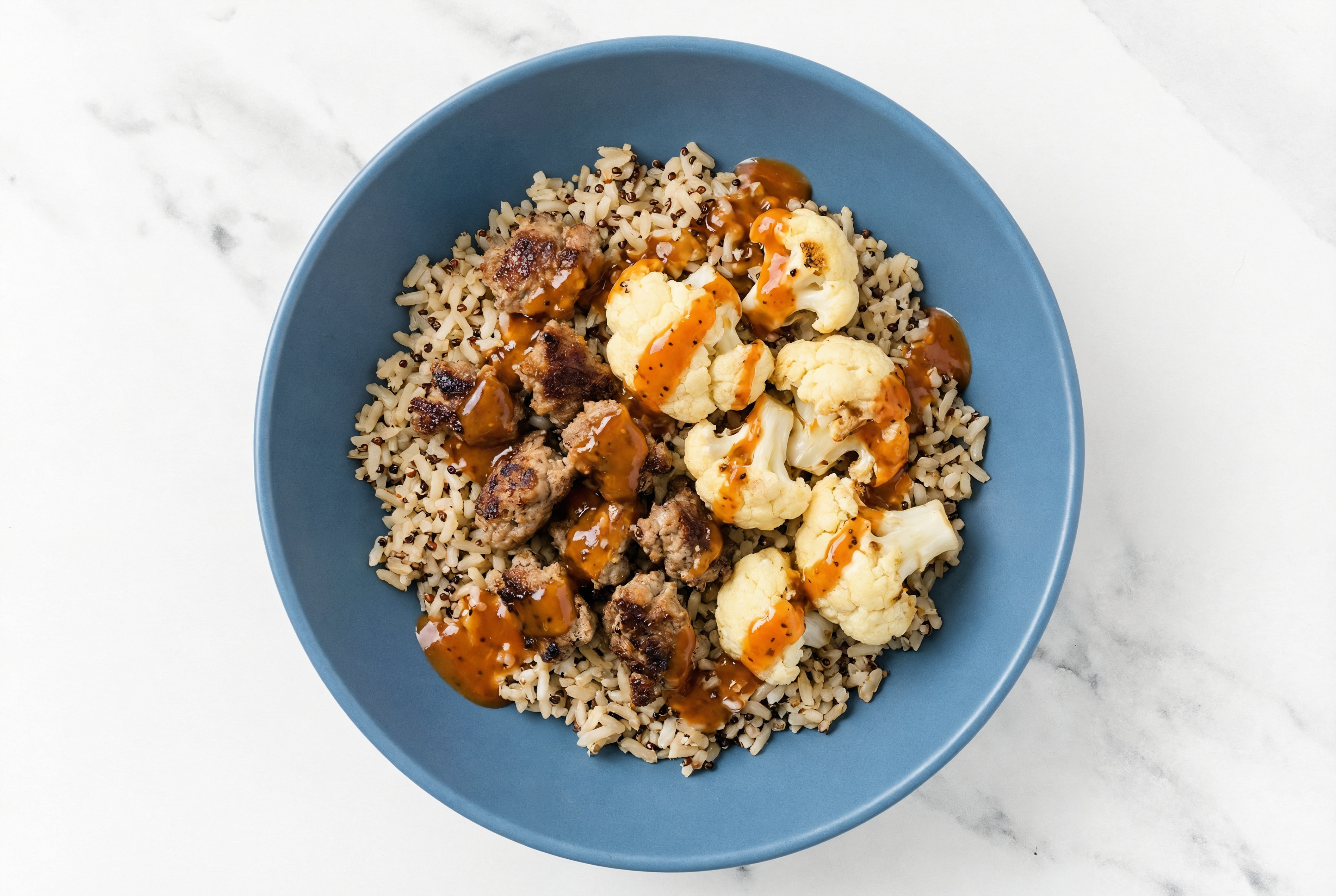 Sweet + Smoky Ground Lamb + Quinoa Bowl with Cauliflower
