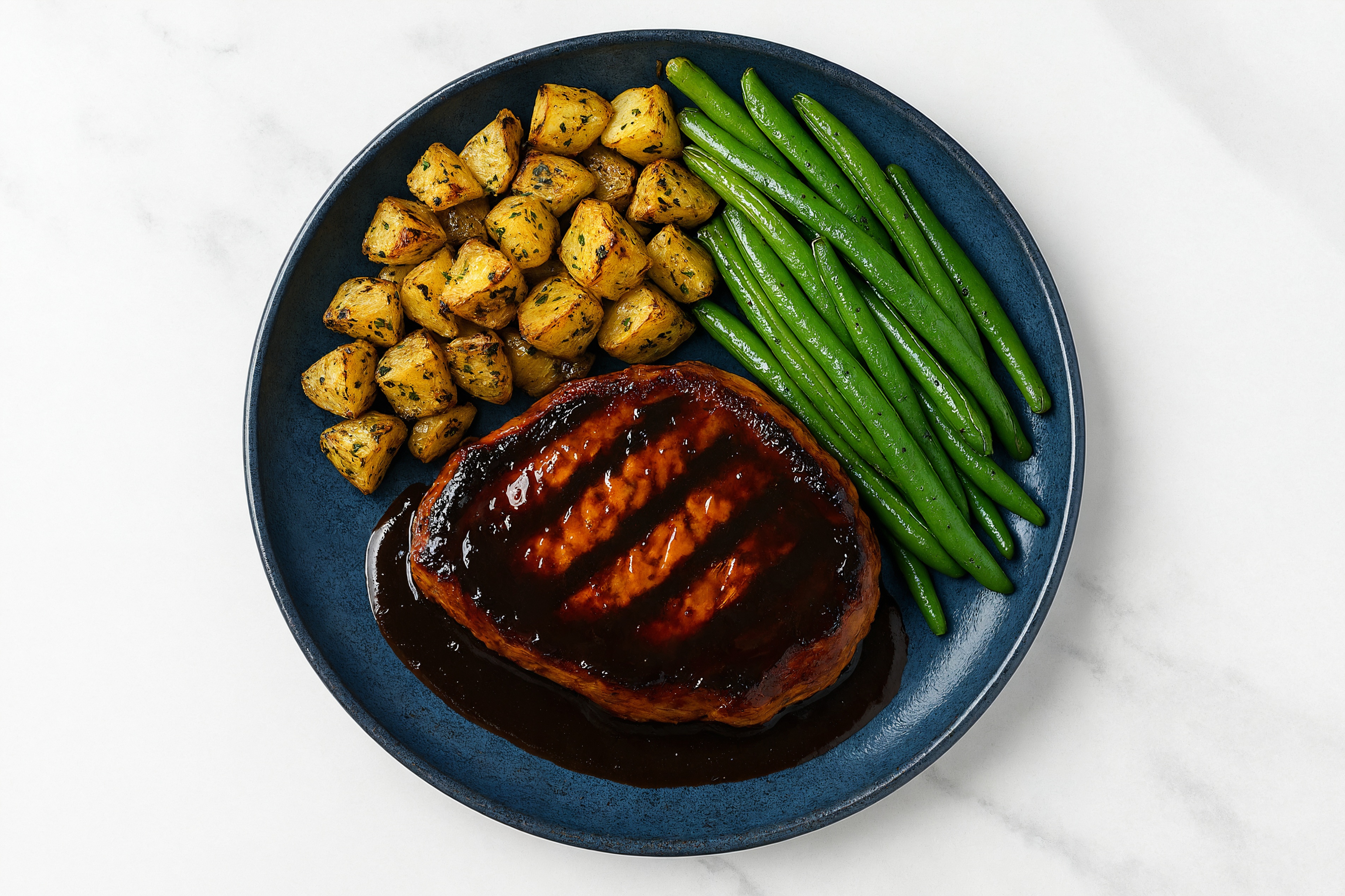 Japanese BBQ Pork Chop + Herbed Potatoes