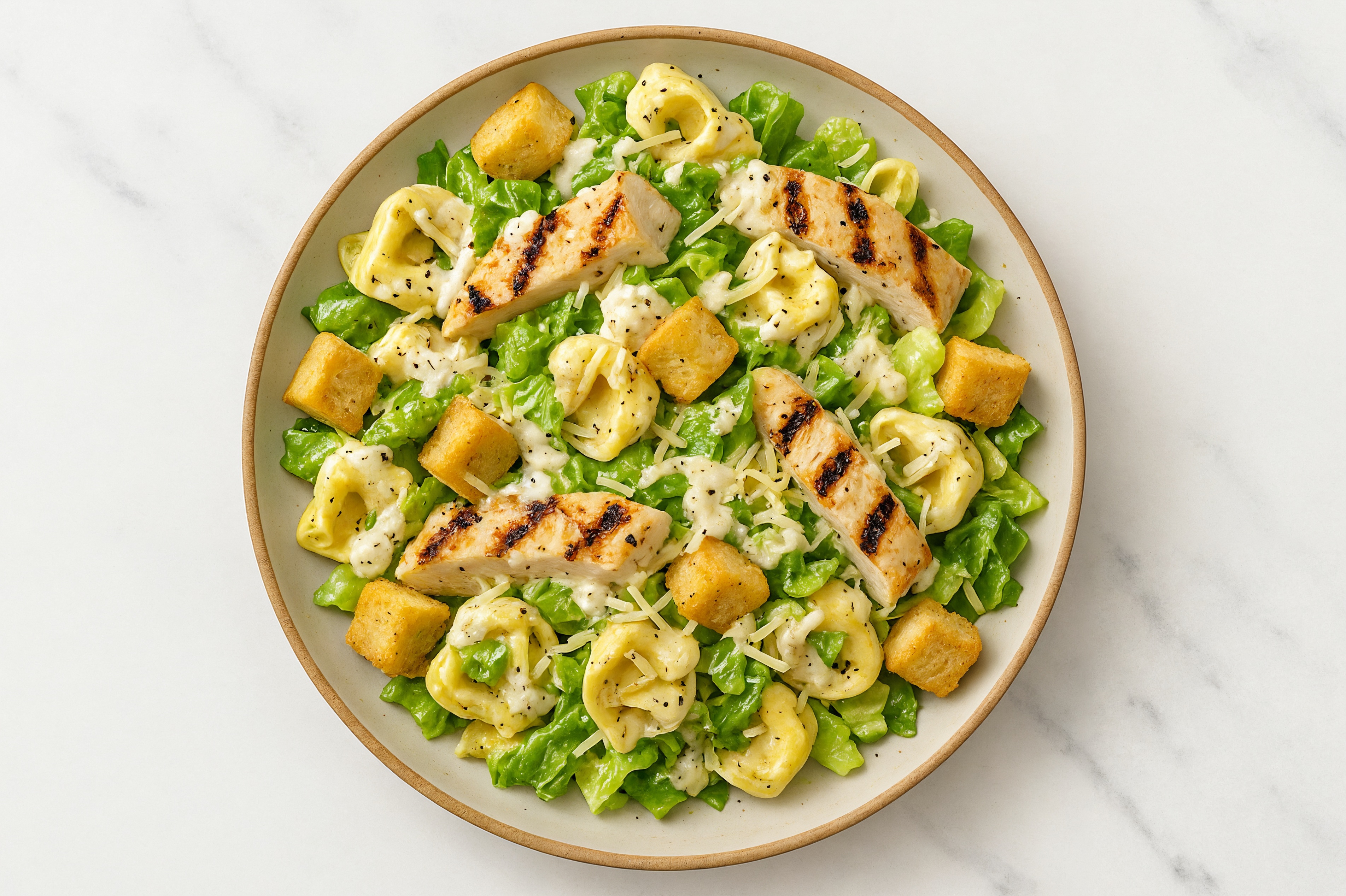 Chicken Caesar Tortellini Pasta Salad