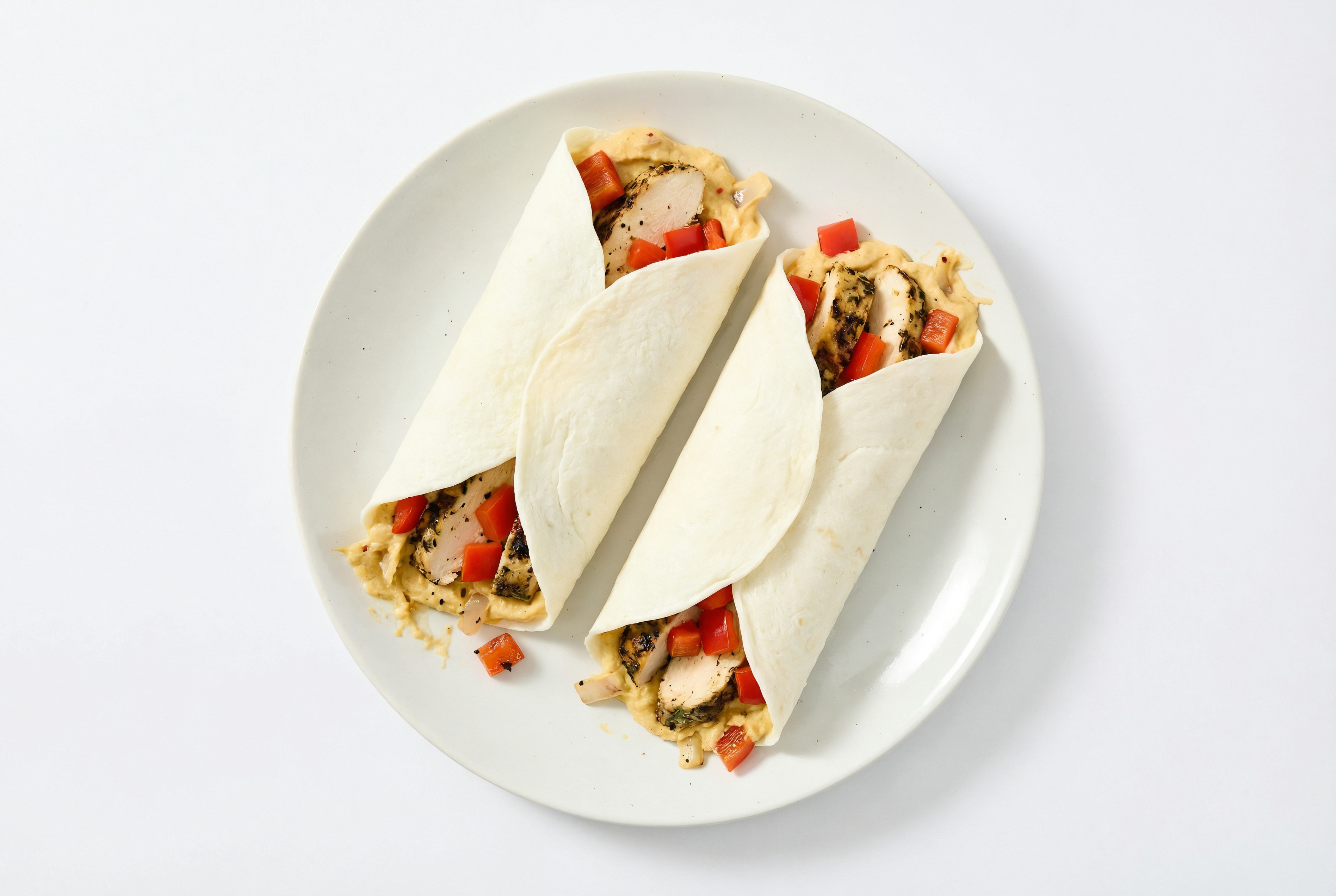 Lemony Mediterranean Grilled Chicken Breast + Organic Pepper French Onion Hummus Protein Wrap