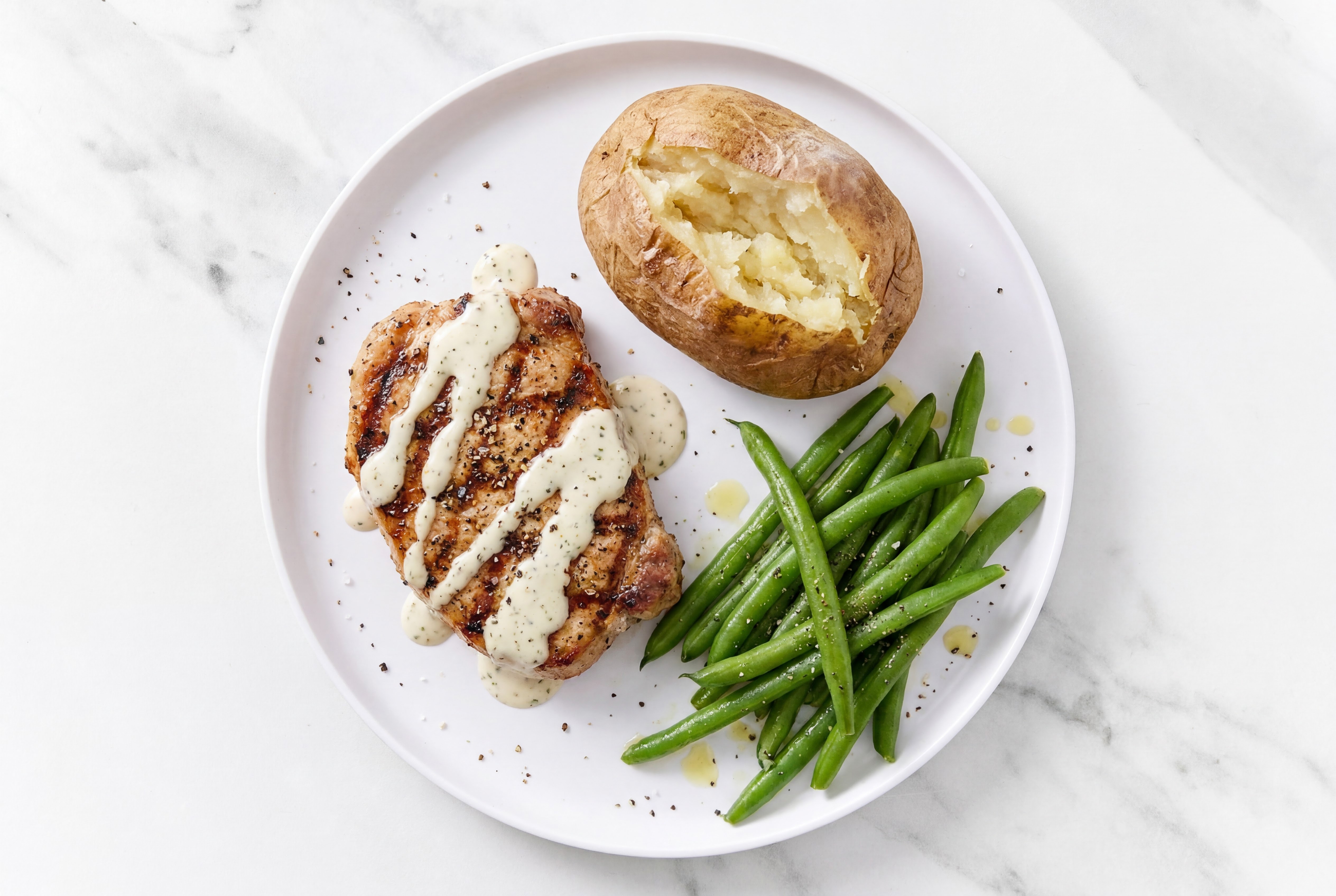 Ranch Pork Loin with Green Beans