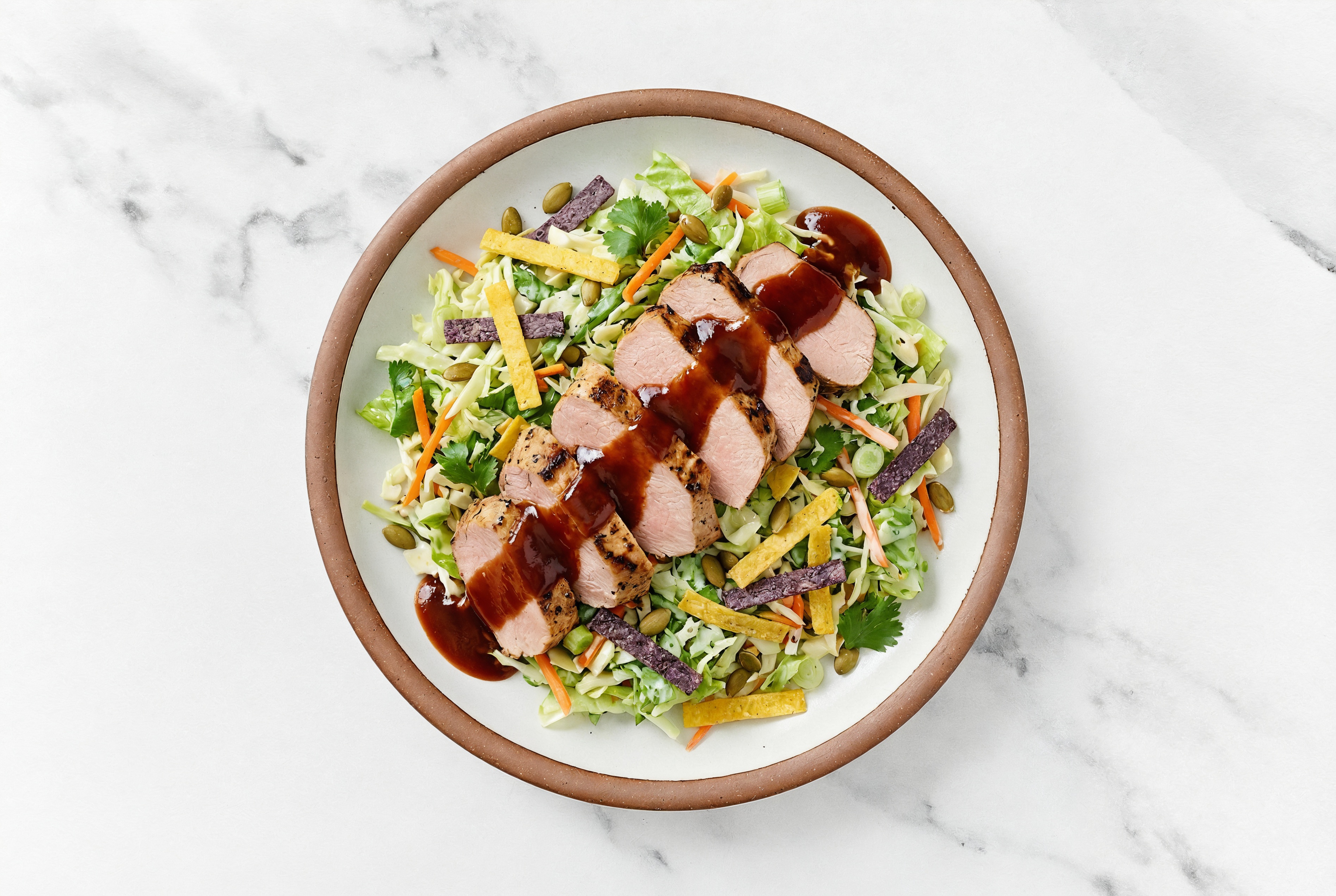 BBQ Pork Tenderloin + Southwestern Chopped Salad with Original BBQ Sauce