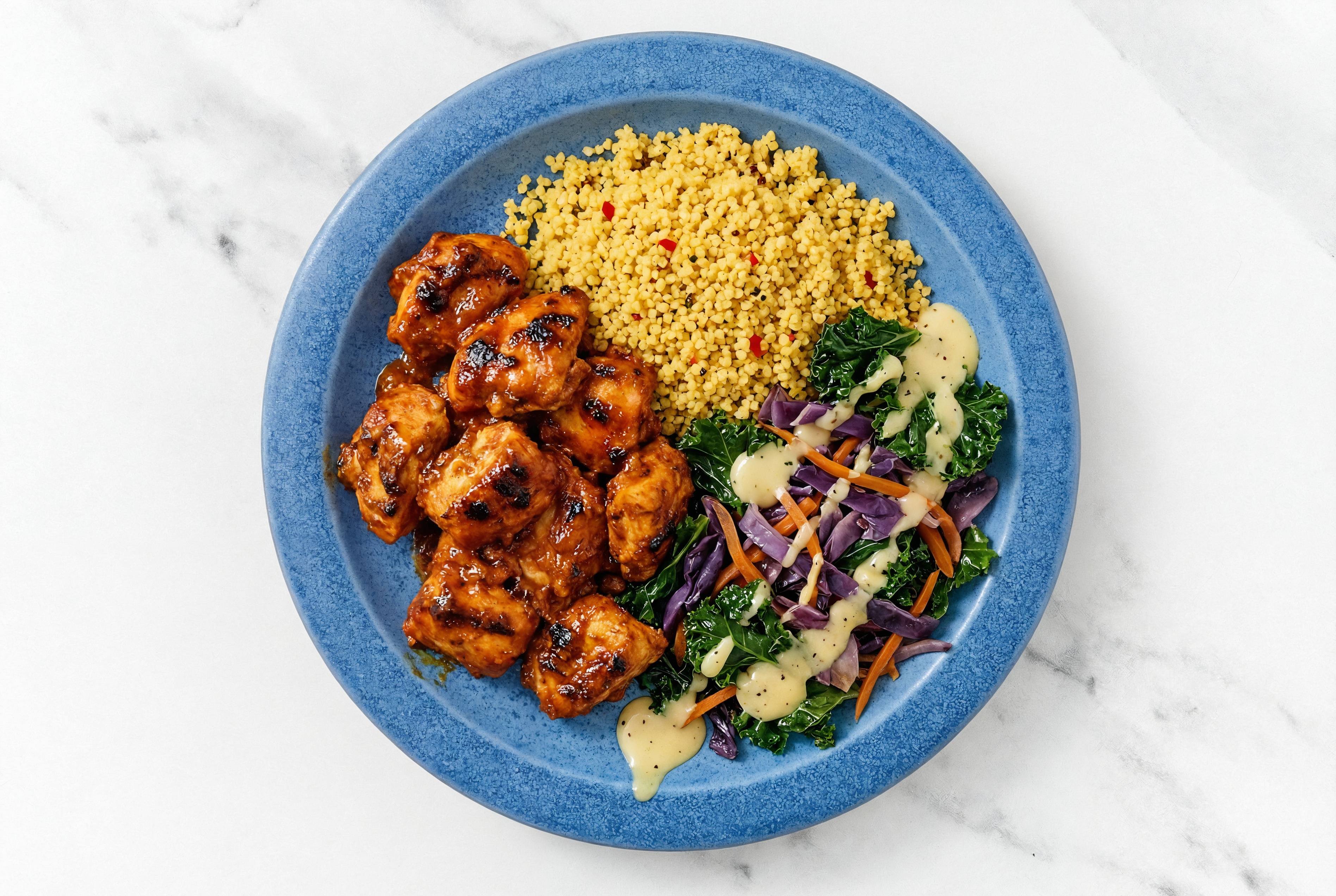 Hearty Tandoori Chicken + Couscous Rainbow Bowl