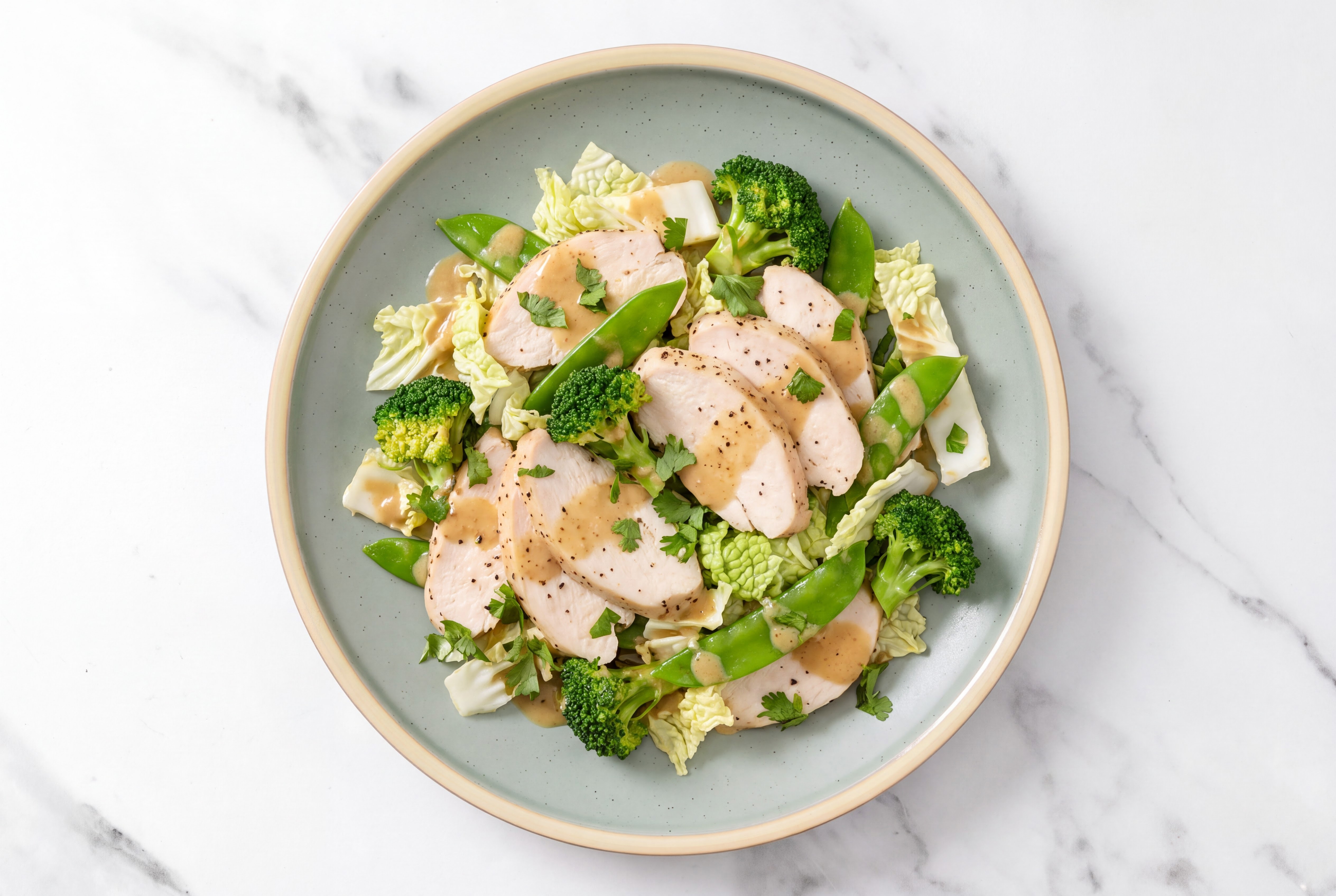 Ginger Ponzu Roasted Chicken + Bok Choy Salad