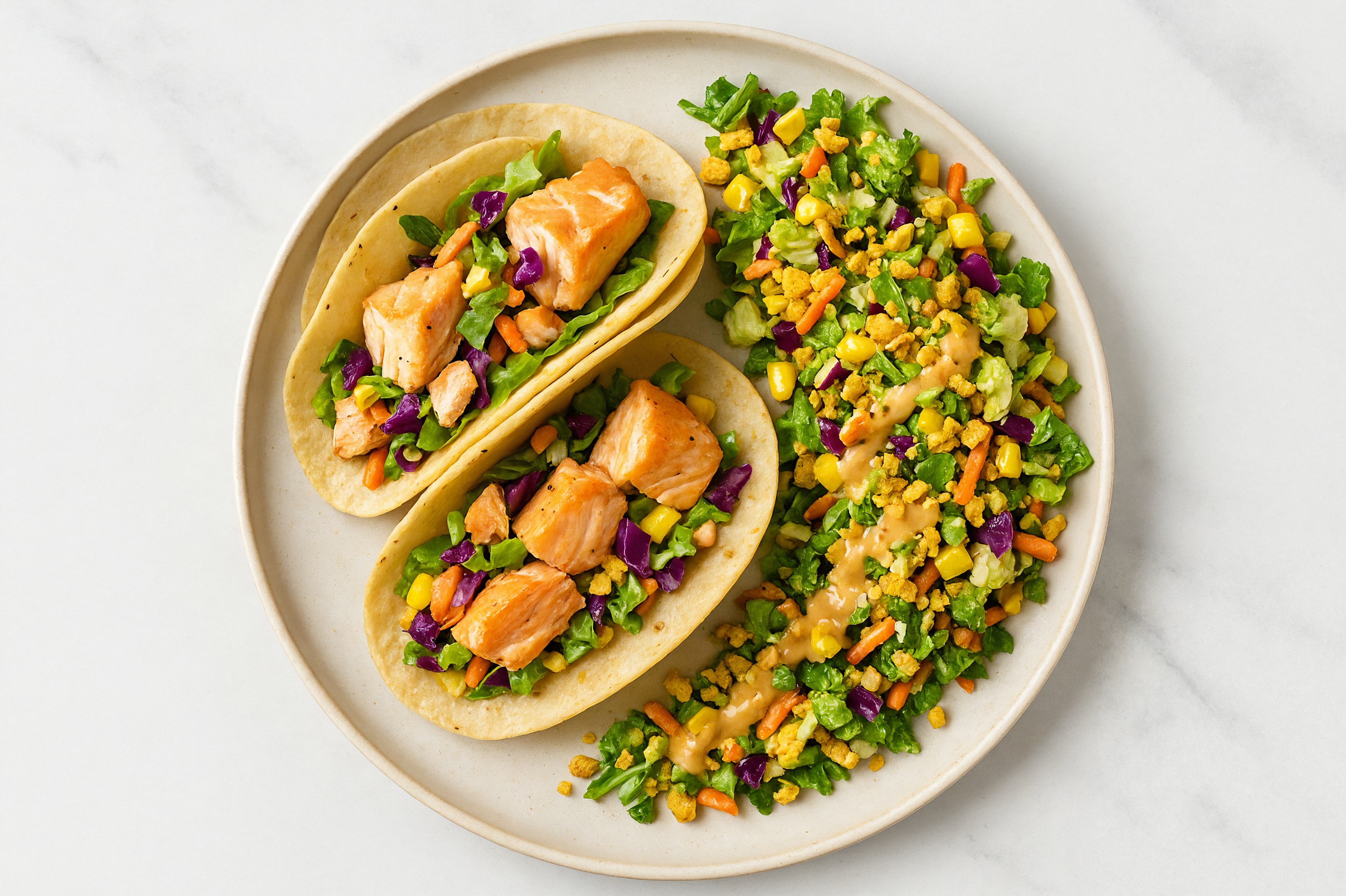 Street Corn Salmon Tacos