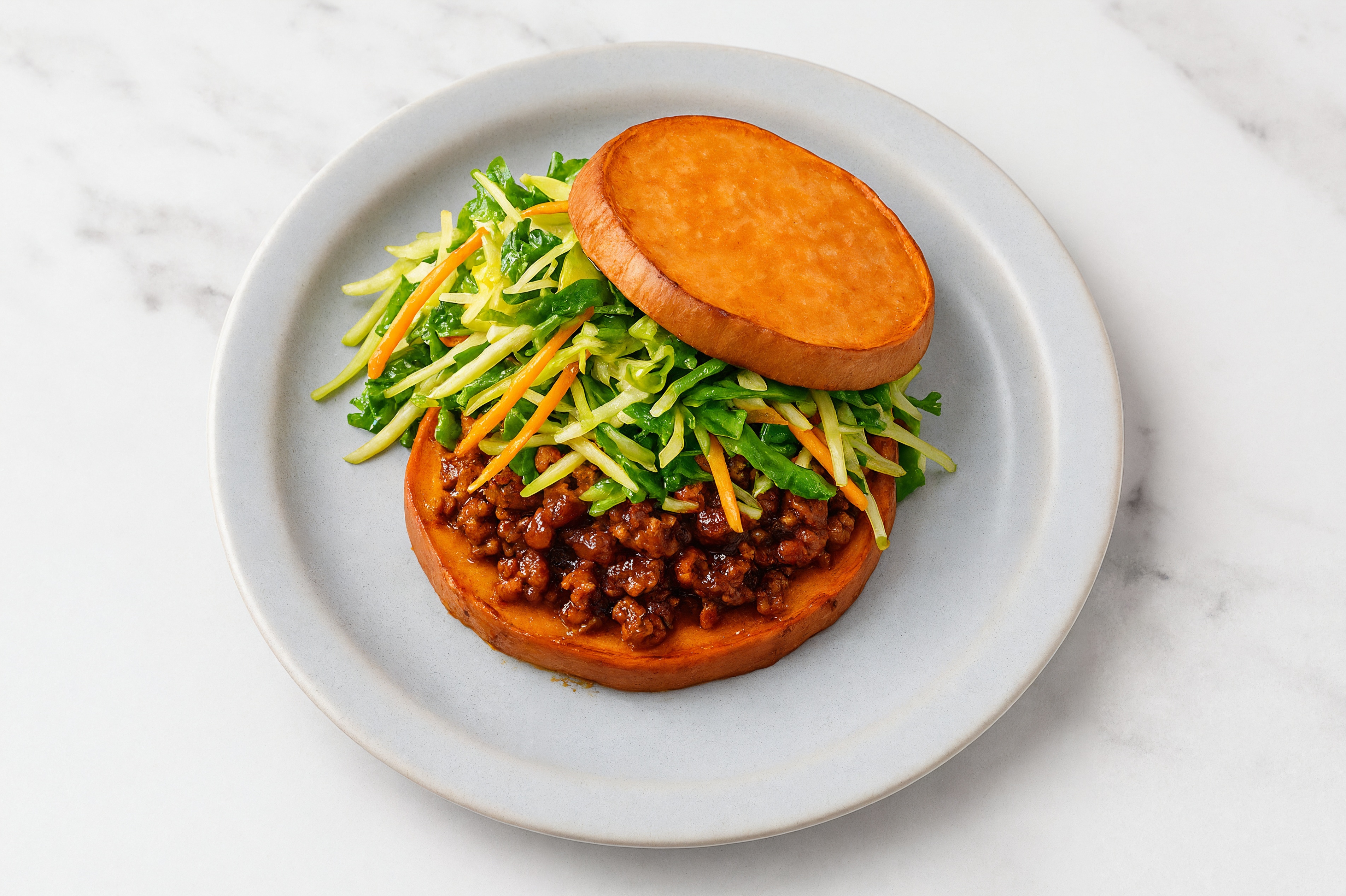 BBQ Bison Sloppy Joe + Sweet Potato Bun with Original BBQ Sauce
