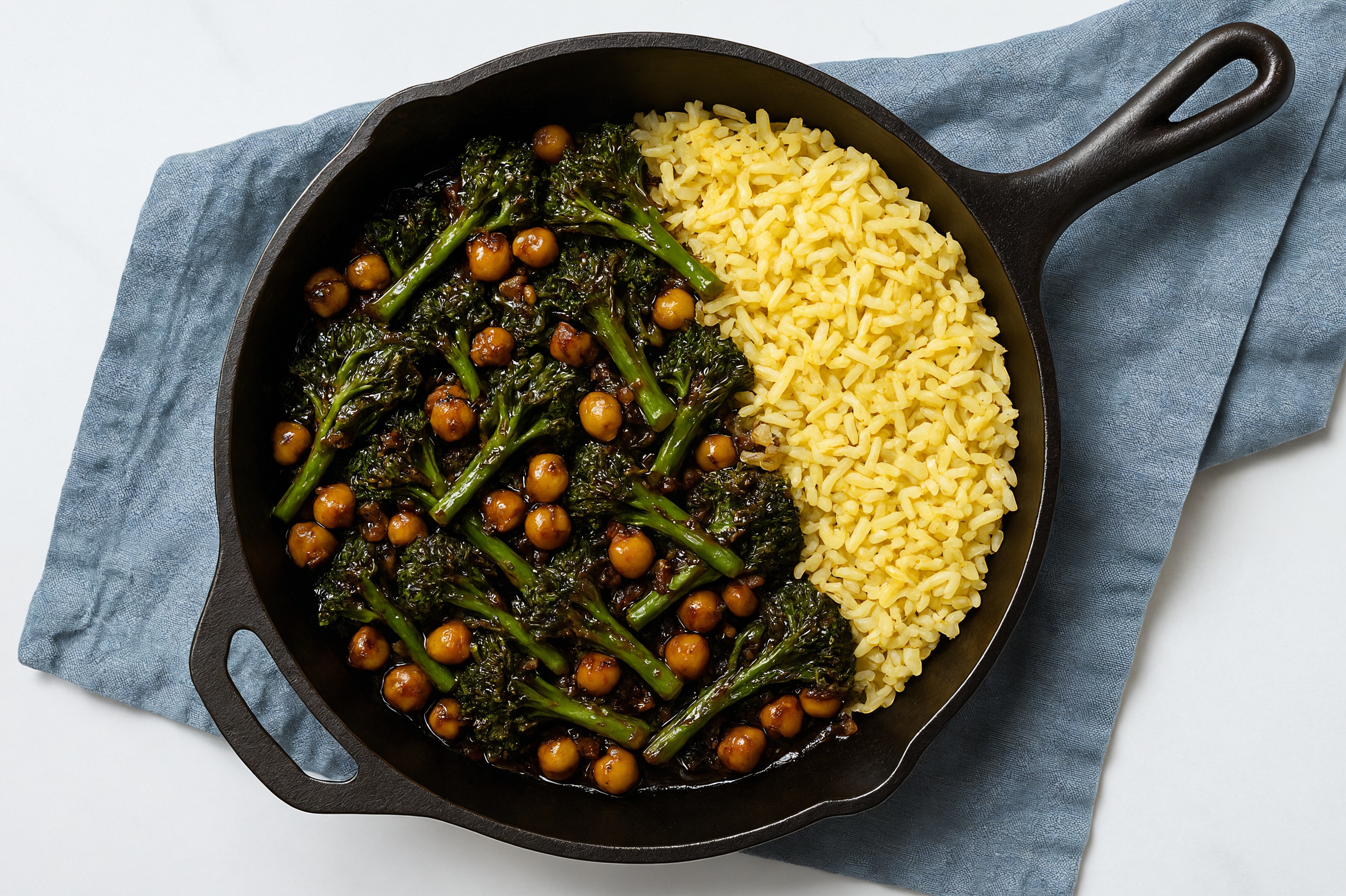 Sweet + Sour Chickpeas with Broccoli