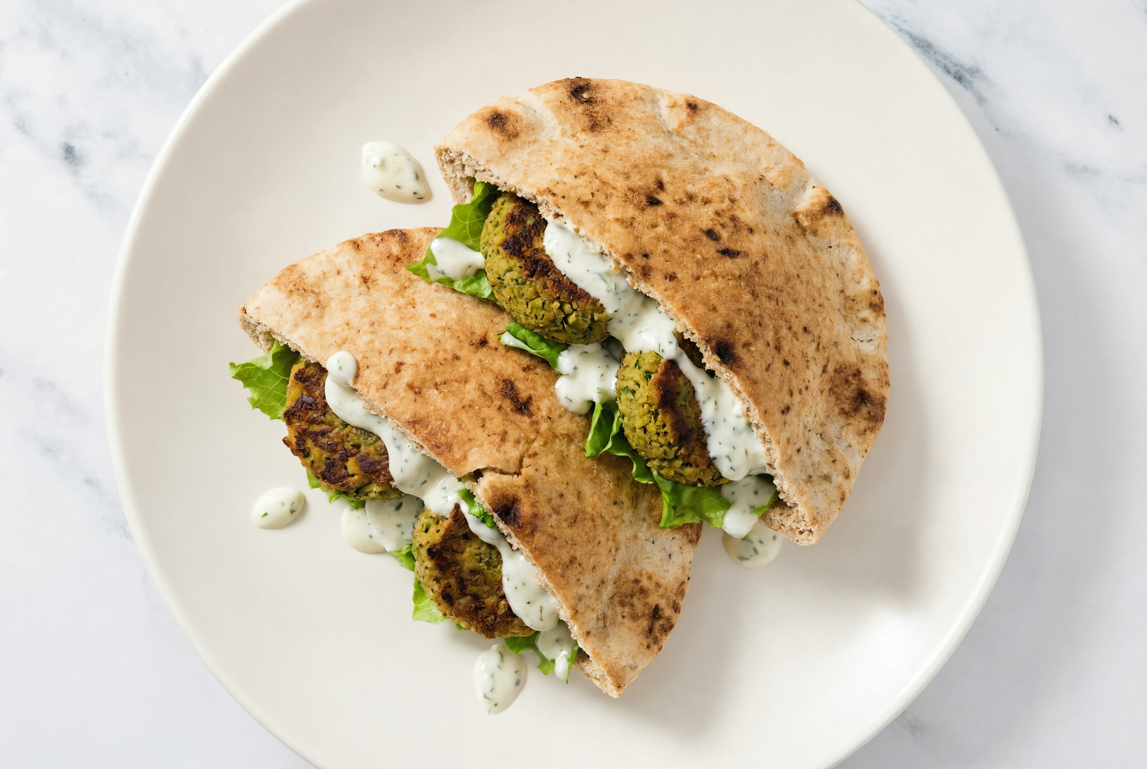  Falafel + Tzatziki Traditional Pita