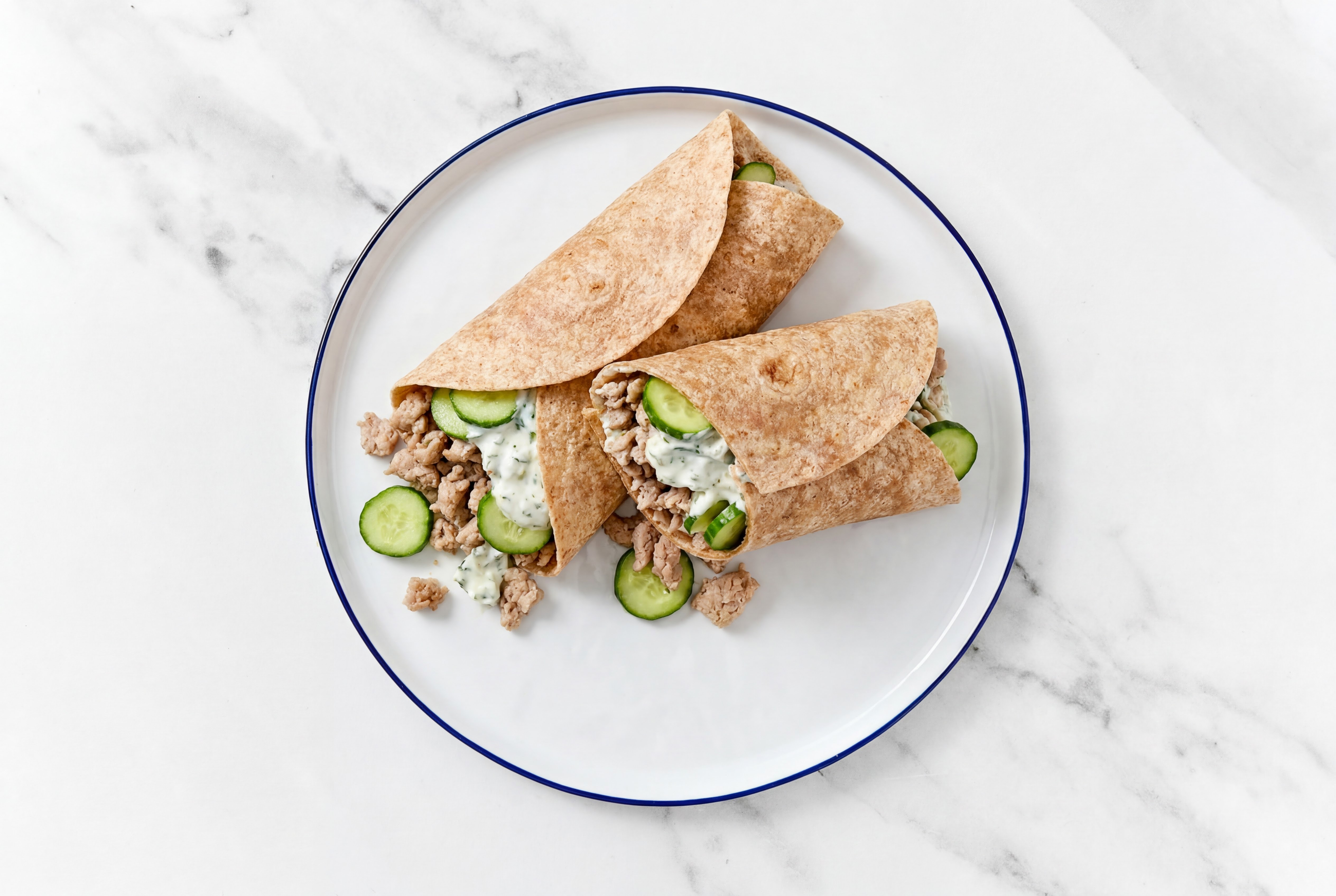 Tzatziki Ground Turkey Wrap