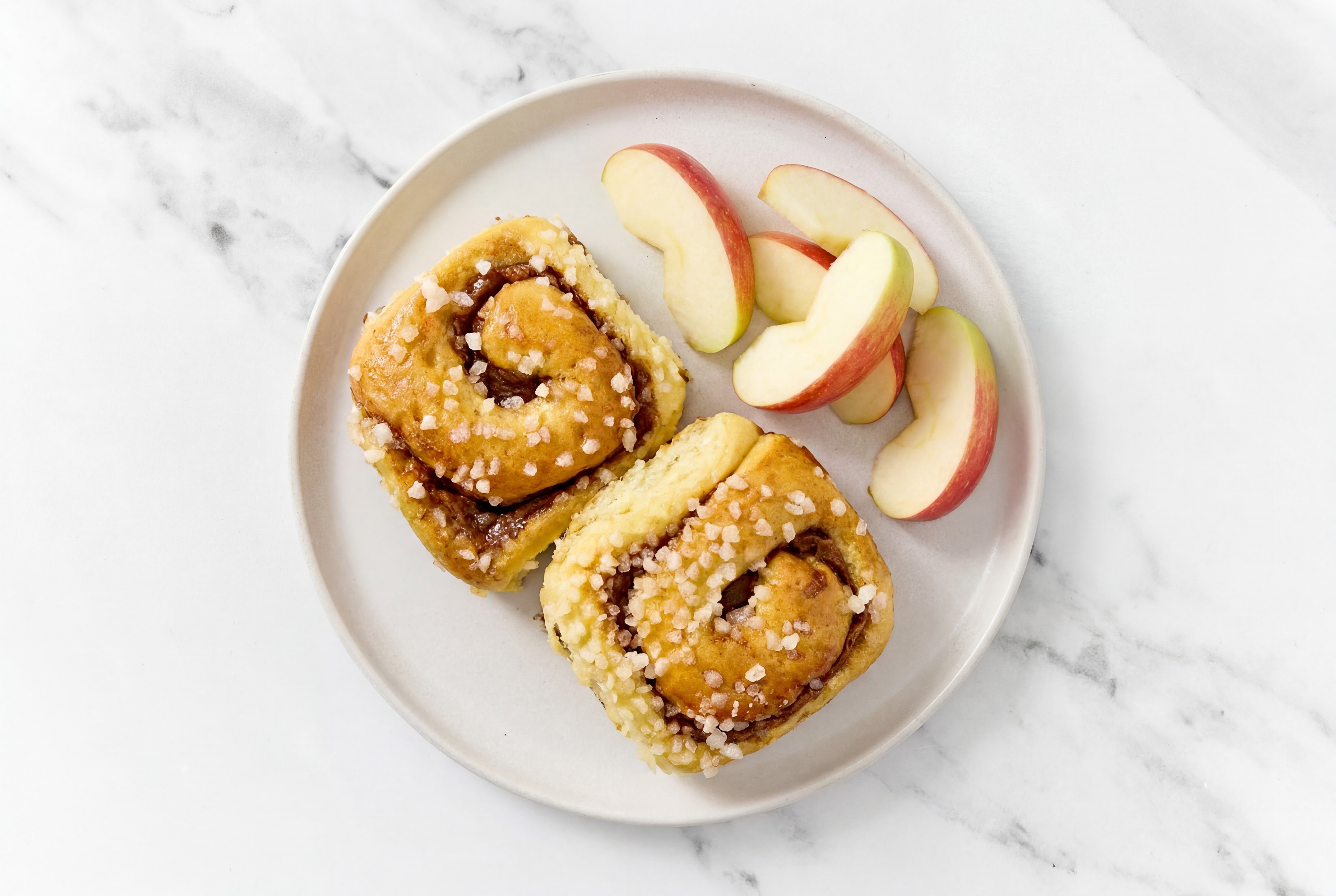 Cinnamon Brioche Rolls & Fuji Apples