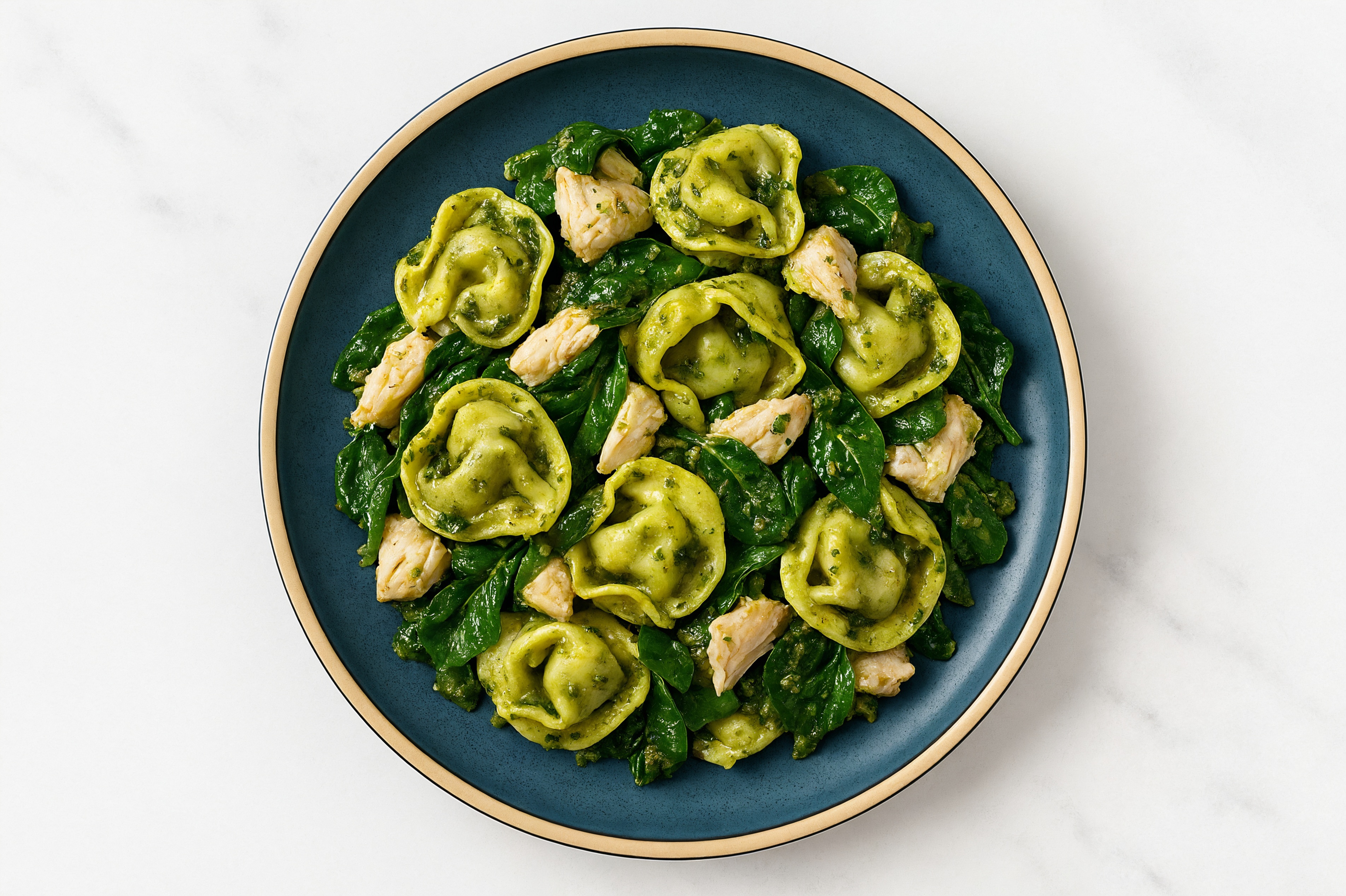 Tortellini Kale Pesto with Chicken & Spinach