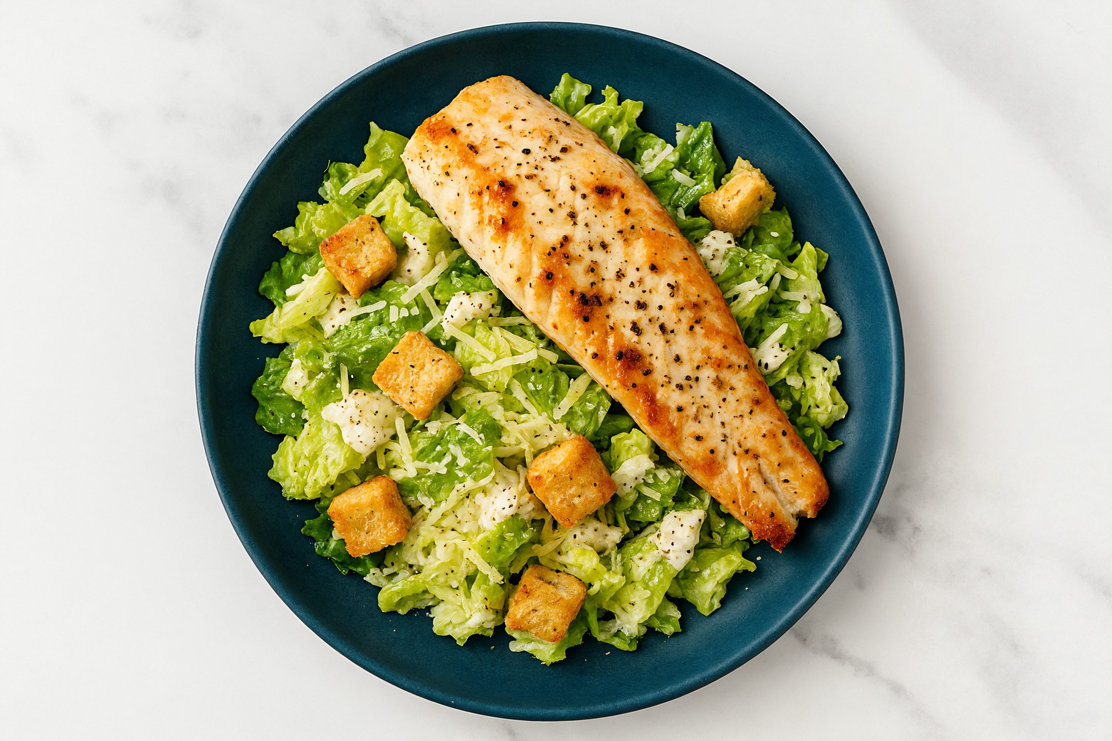 Grilled Green Goddess Trout Caesar Salad