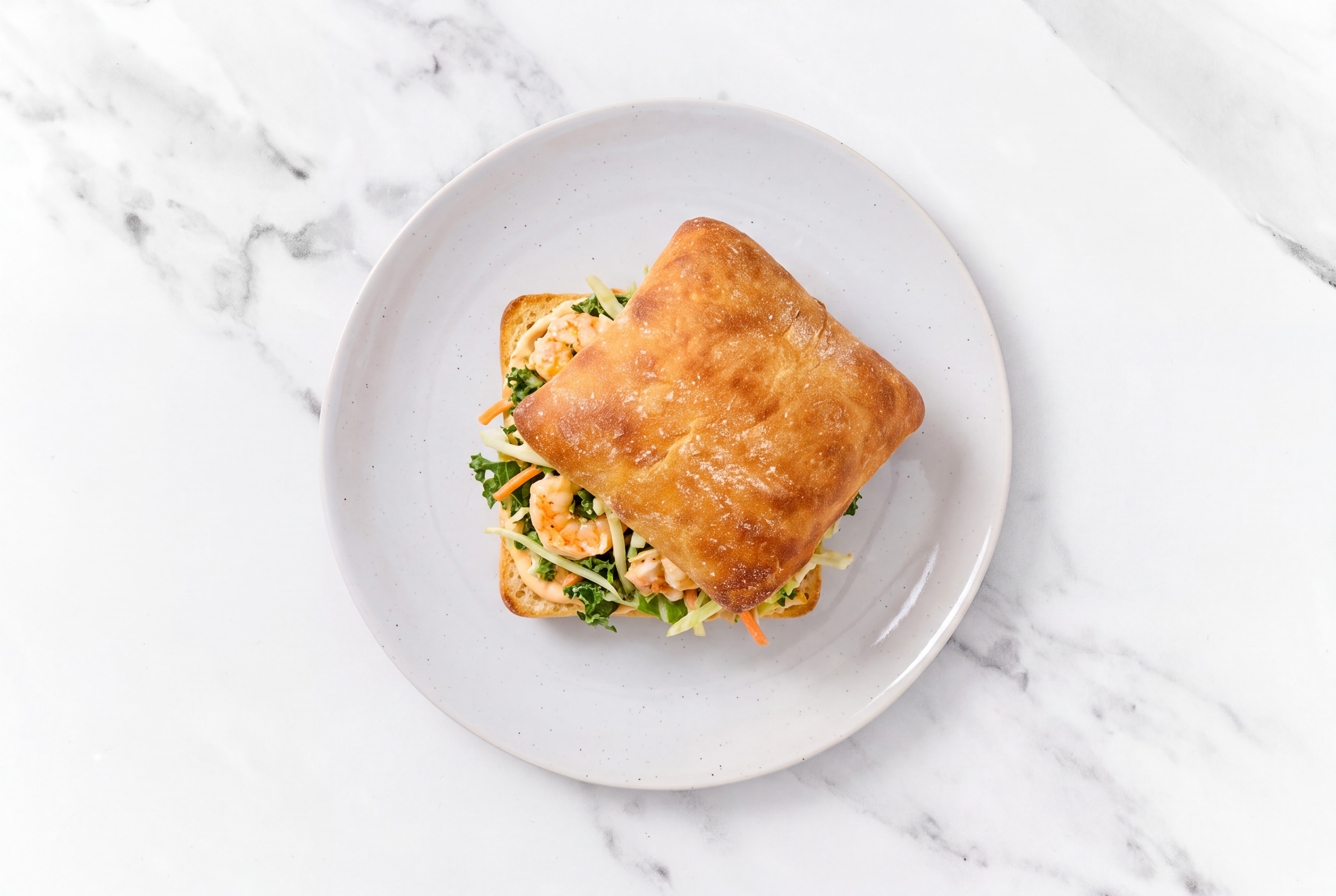 Dill Pickle Buffalo Shrimp Po' Boy