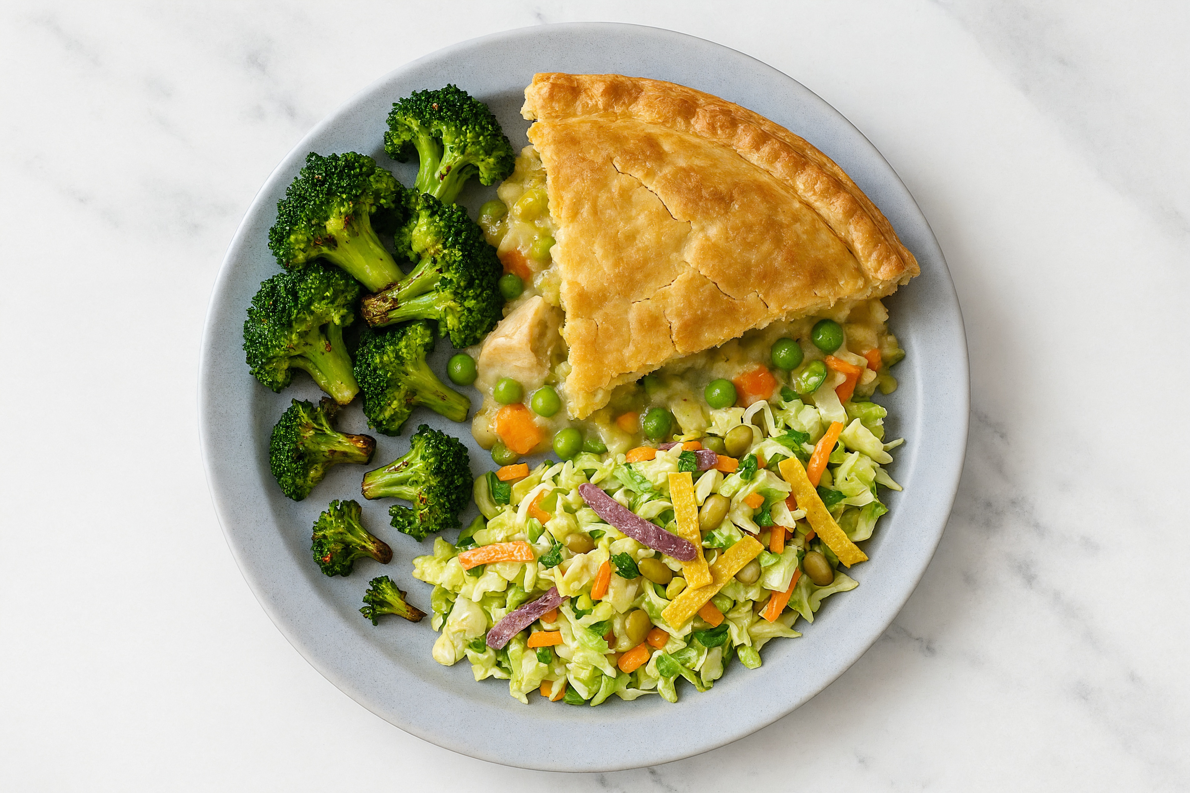 Chicken Pot Pie with Broccoli & Southwest Salad