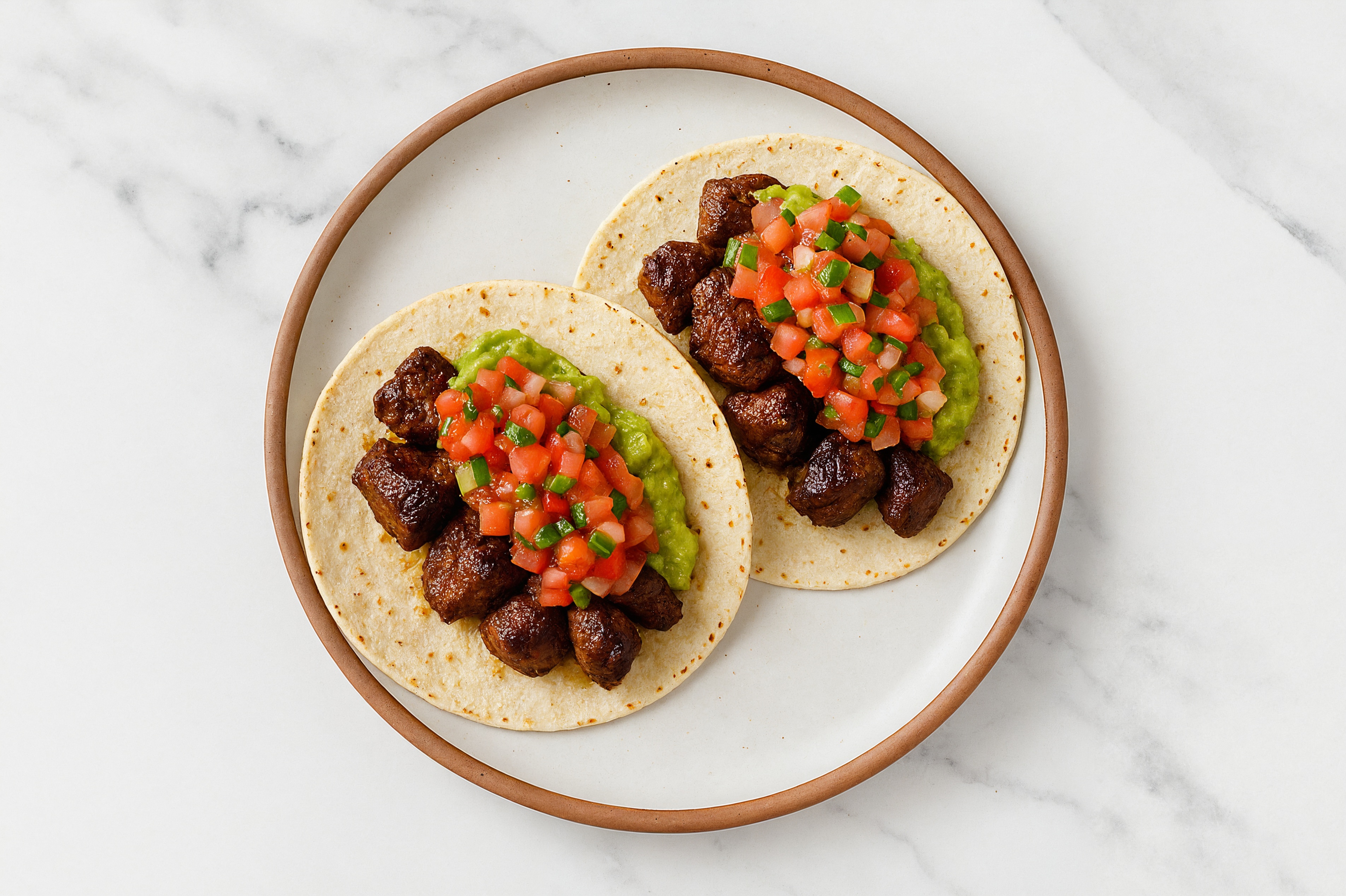 Blackened Beef Sirloin + Guac Tacos