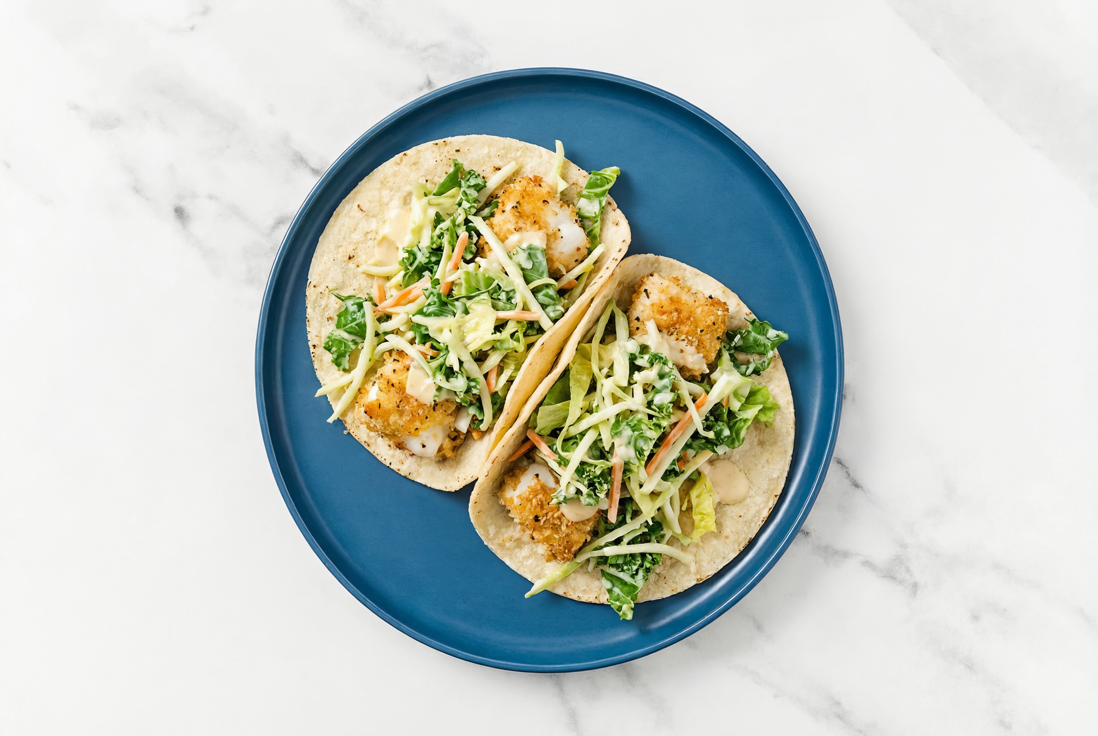 Crispy Fish Tacos with Miso Caesar with Cod Fillet