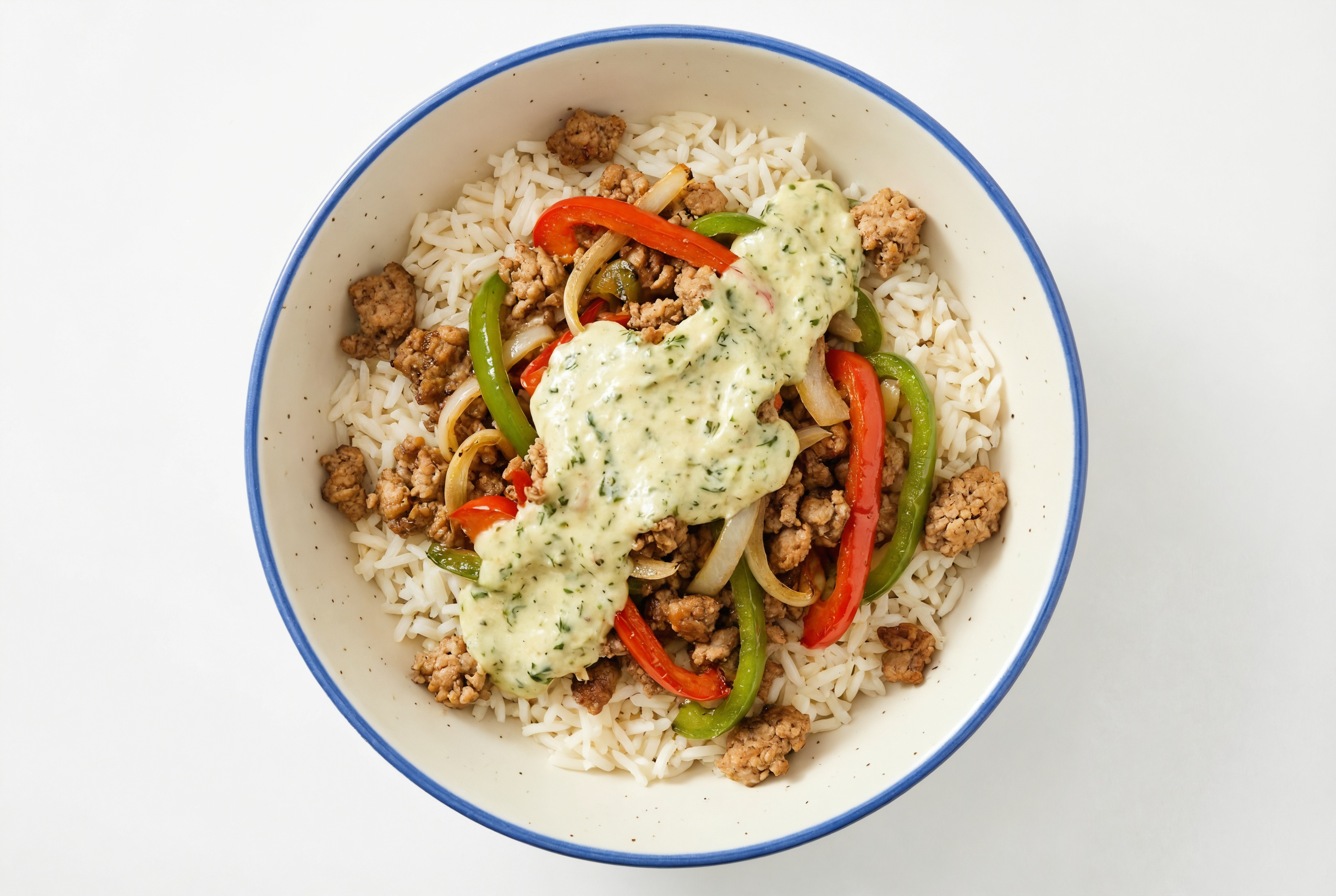 Ground Turkey & Veggie Grain Bowl with Spinach Artichoke
