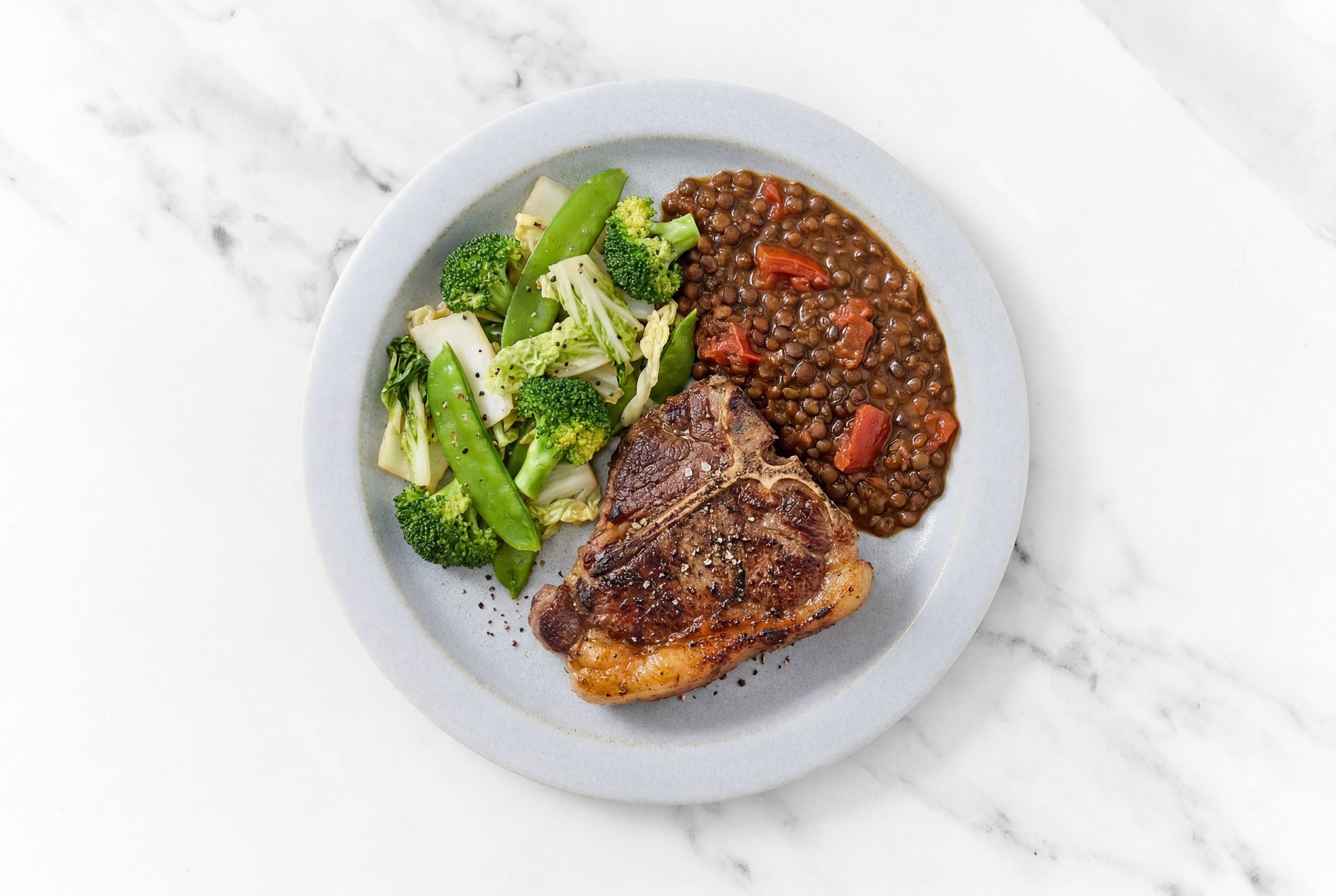 Weeknight Lamb Chops + Black Lentil Dal