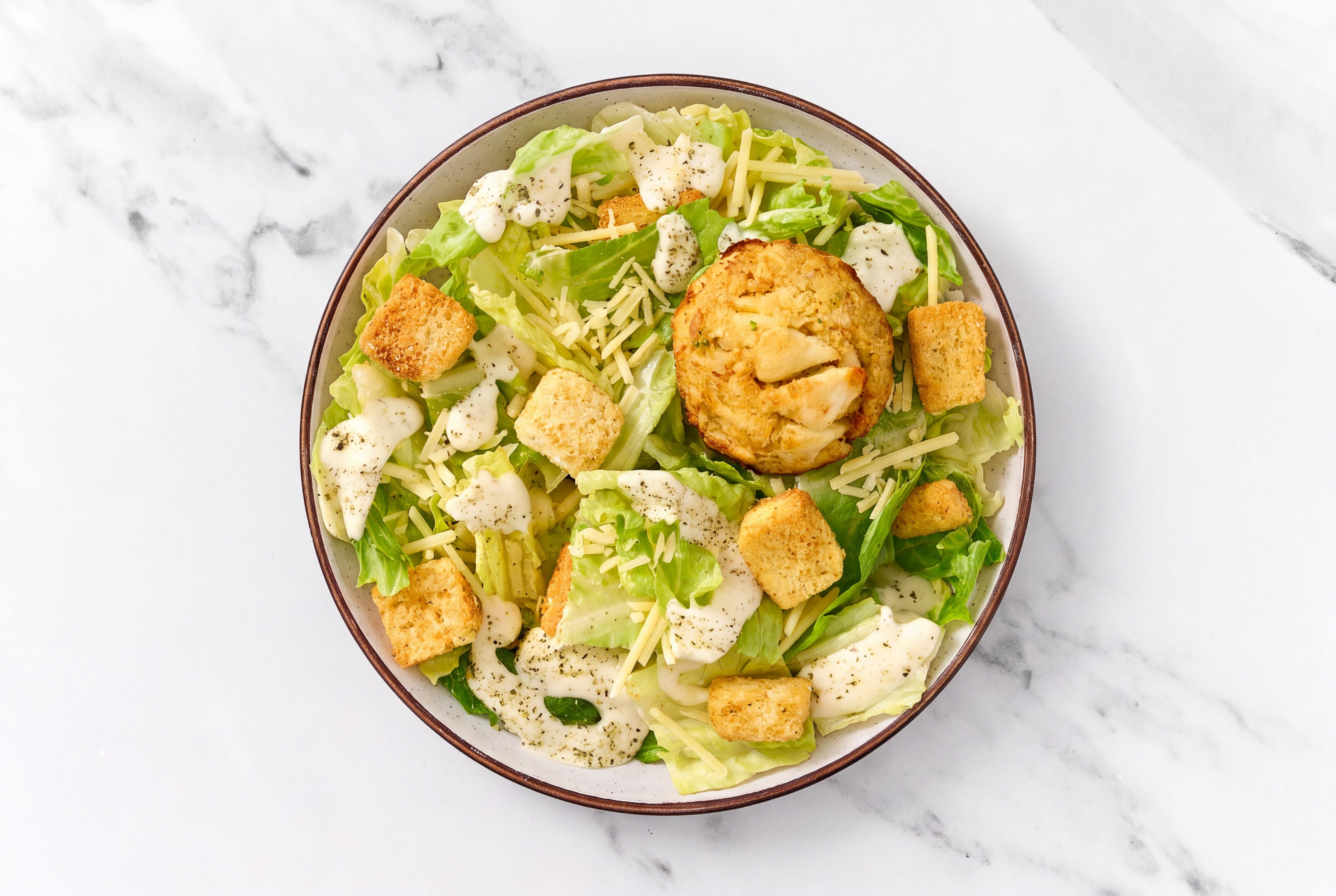 Seared Jumbo Lump Crab Cakes Cake Caesar Salad