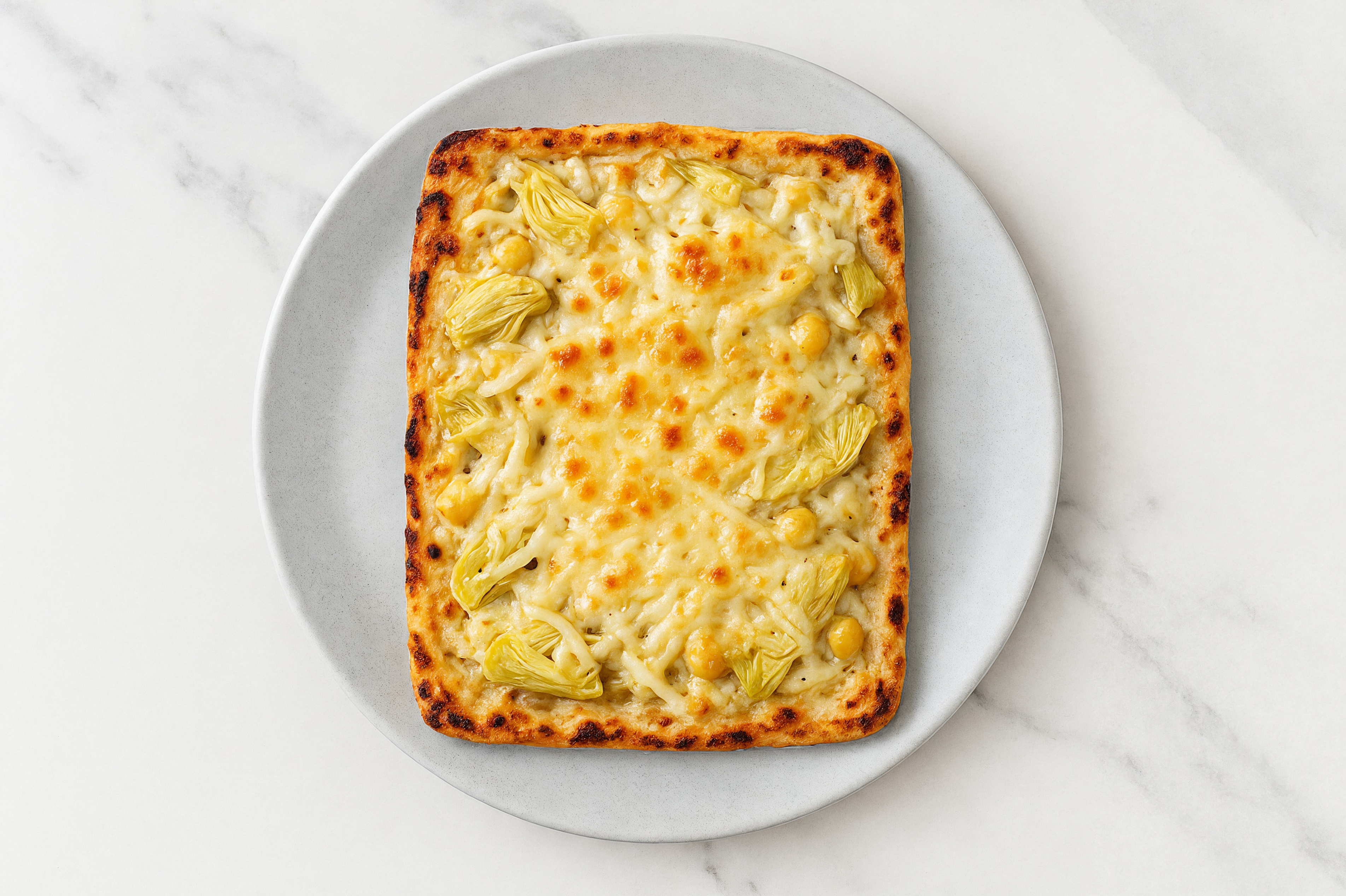 Truffle Chickpea + Artichoke Pizza