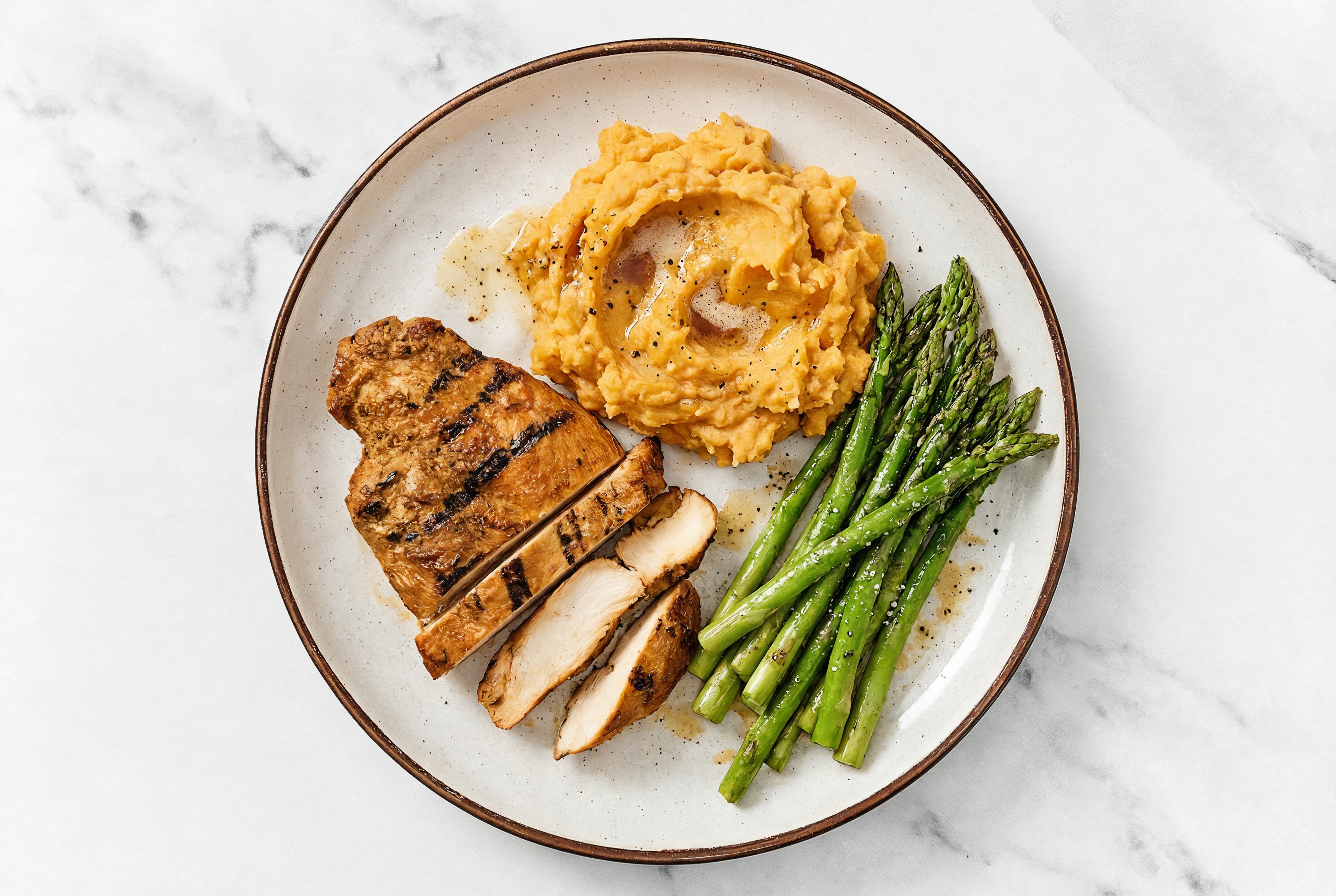 Blackened Chicken + Brown Melt Organic Cold-Pressed Plant Butter Sweet Potatoes