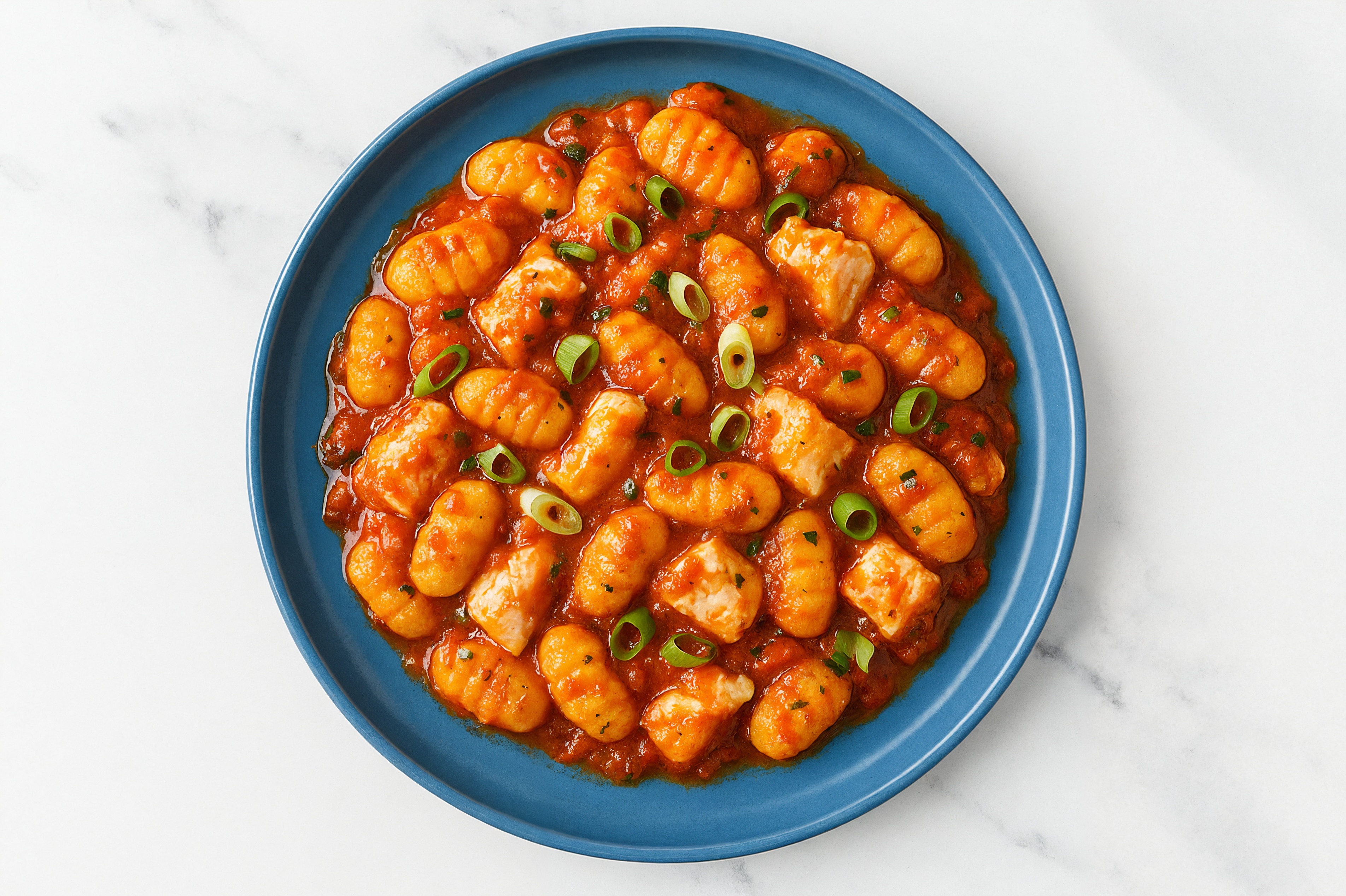 Classic Halibut Gnocchi with Artichoke Hearts + Fresh Scallions