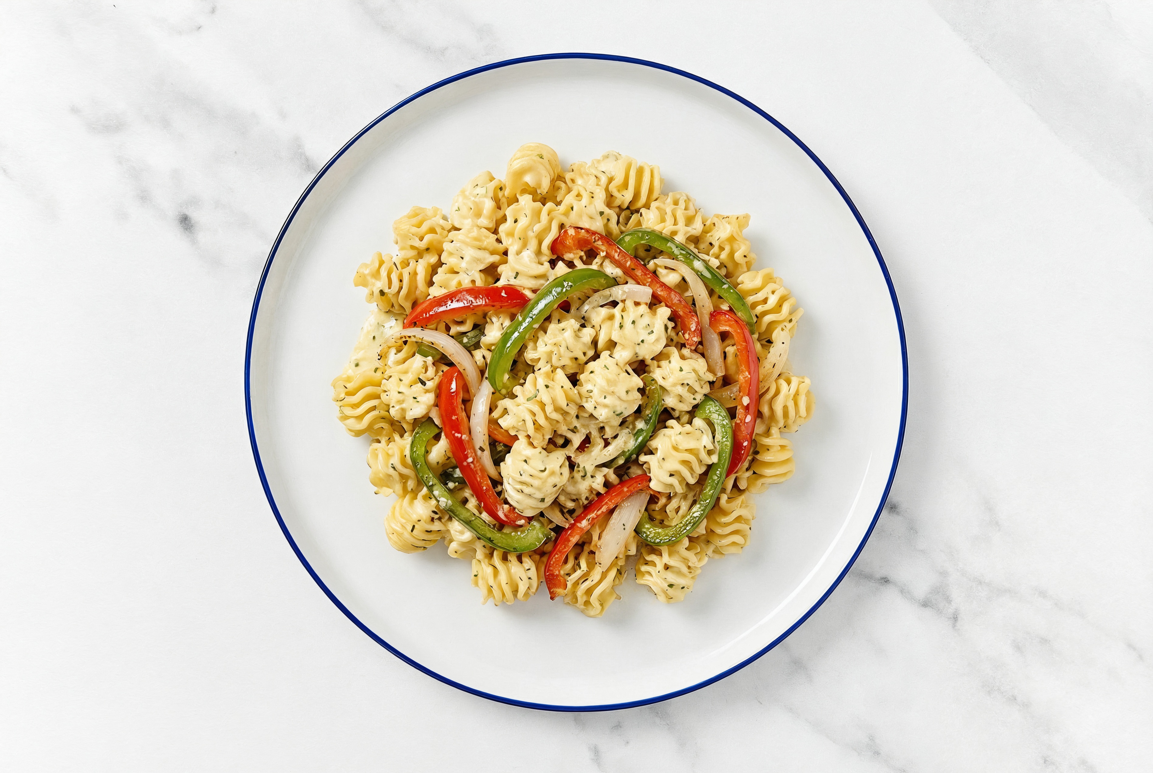 Creamy Herb White Sauce Creole-Style Protein Pasta