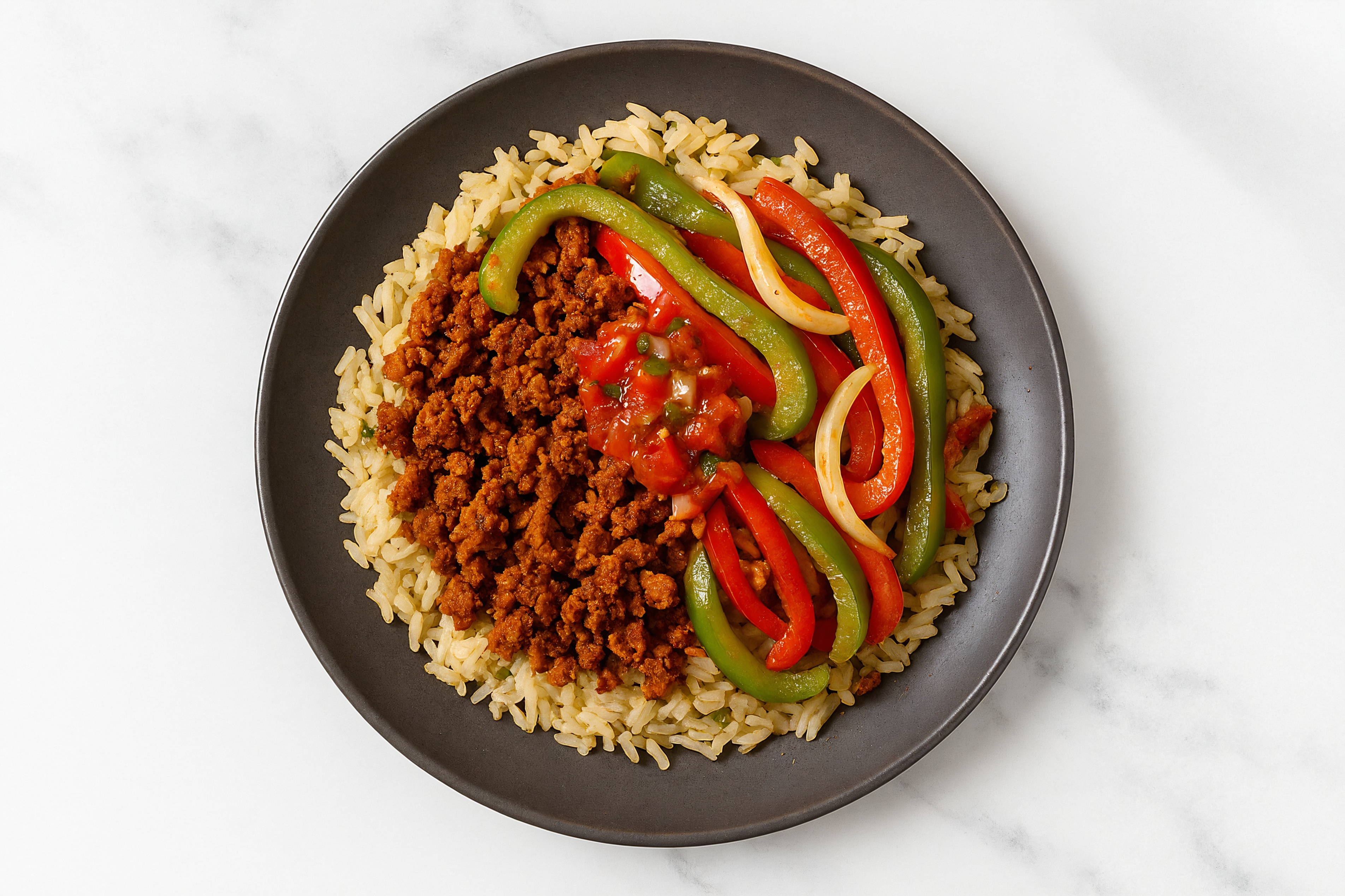 Extra-Fresh "Chorizo" Fajita Rice Bowl