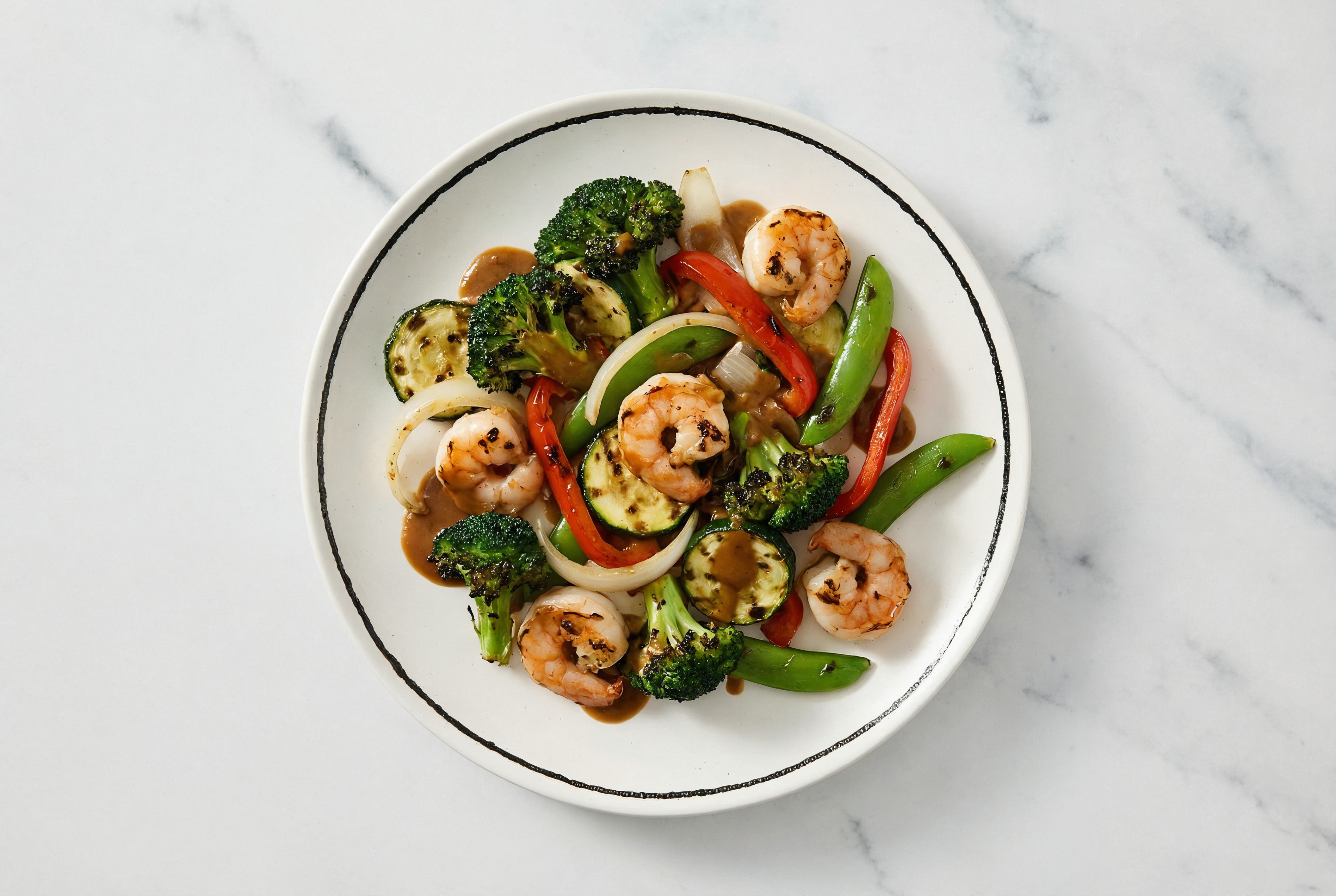 Thai Peanut Grilled Shrimp + Veggies