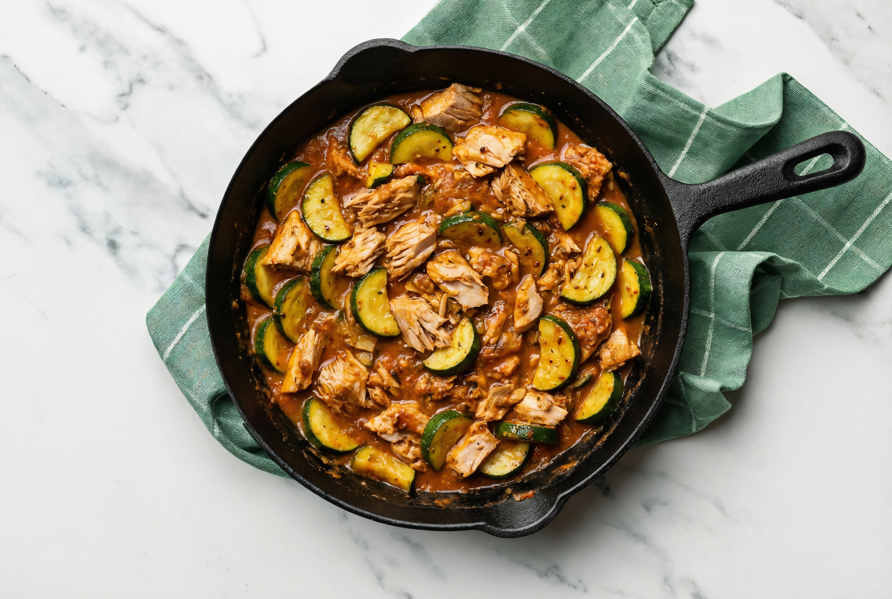 Tikka Masala Albacore Tuna Stir-Fry with Zucchini