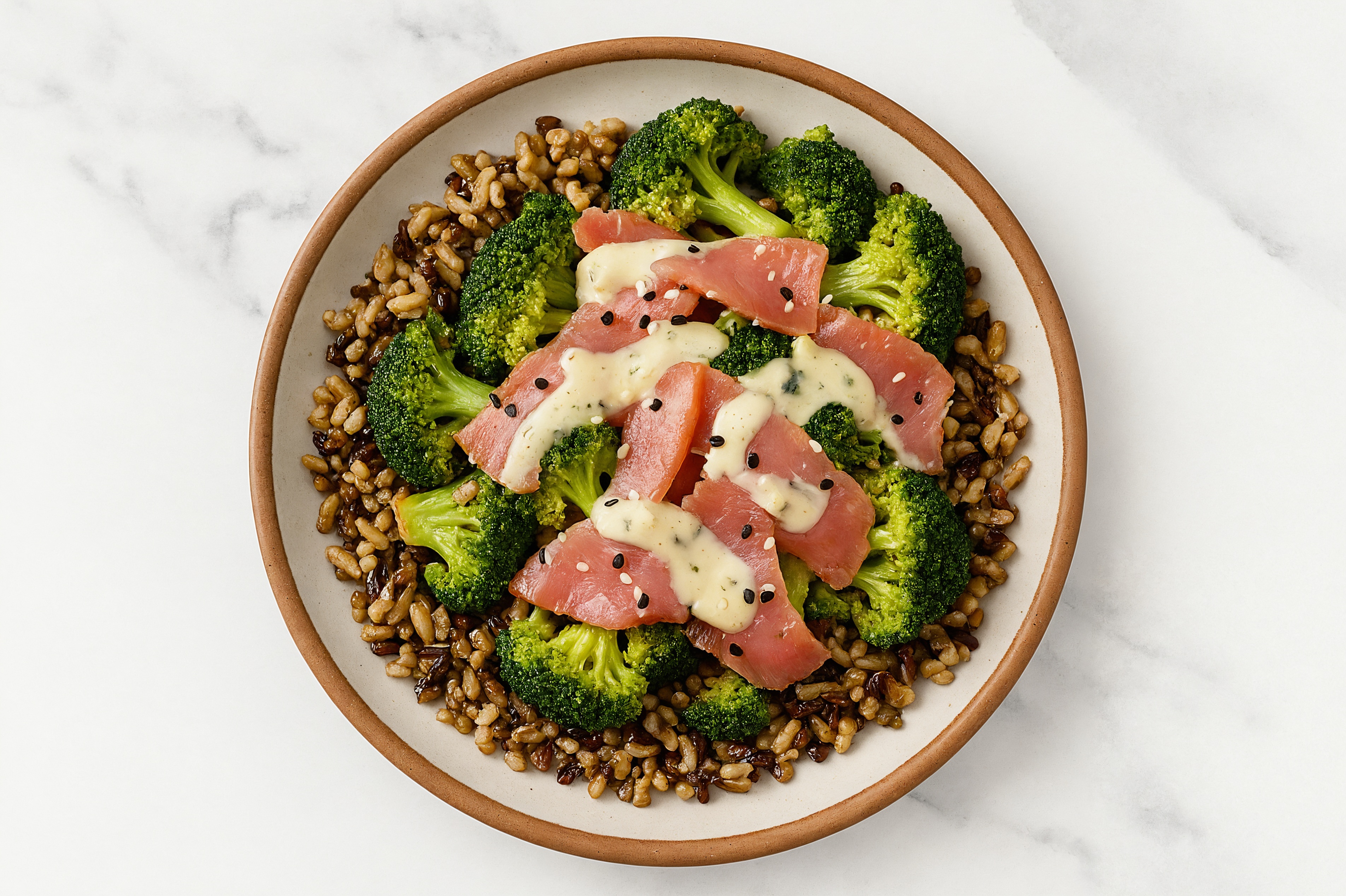 Tuna Seven Grain Bowl with Caesar & Organic Broccoli