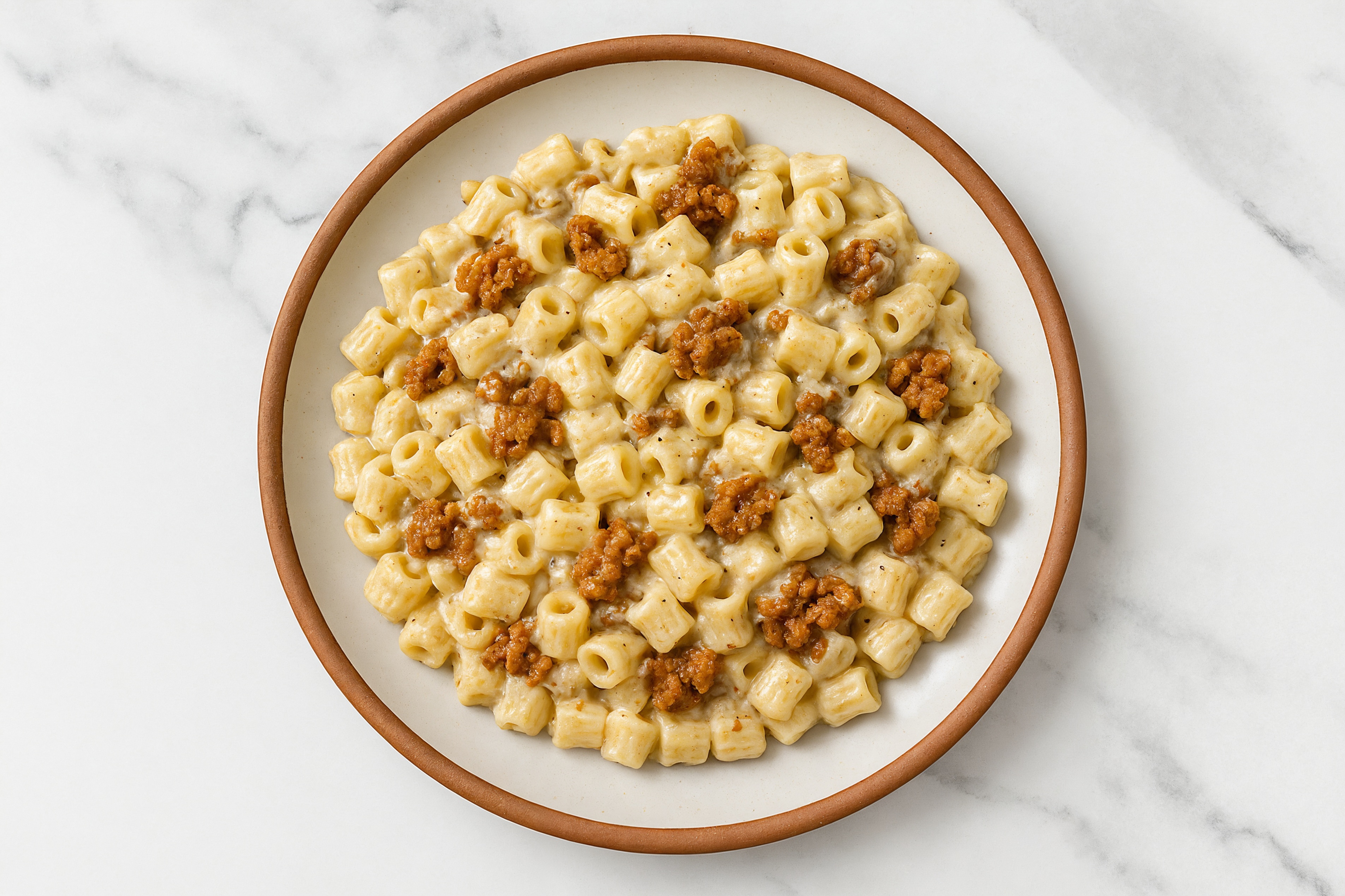 Truffle Tubetti Rigati Pasta with Plant-Based Chorizo